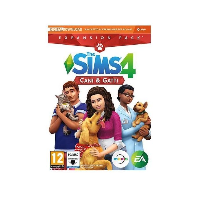 Electronic Arts 1027104 The Sims 4 Cani and Gatti Espansione PC MAC Codice Digitale Italiano colore Nero