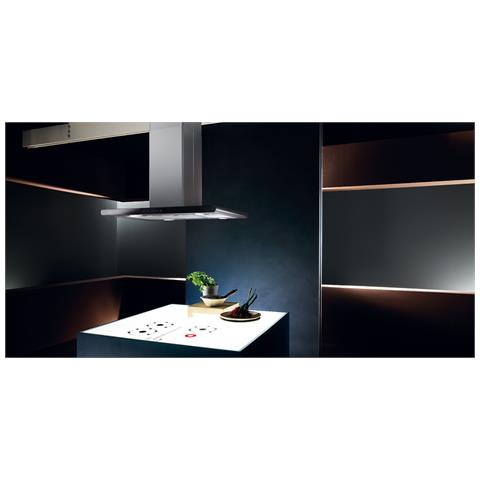 Elica GALAXY ISLAND BLIX/A/90X45 850 m³/h Cappa aspirante a isola Nero, Acciaio inossidabile