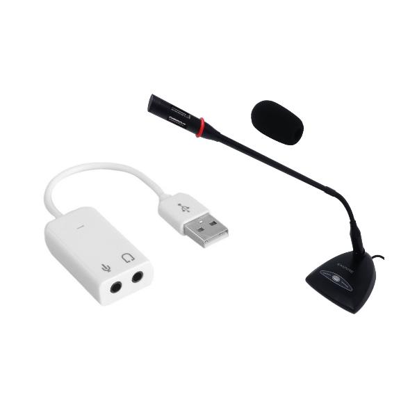 Empire Kit Microfono Da Tavolo DESK-100 + Scheda Audio USB EMSP.DESK135