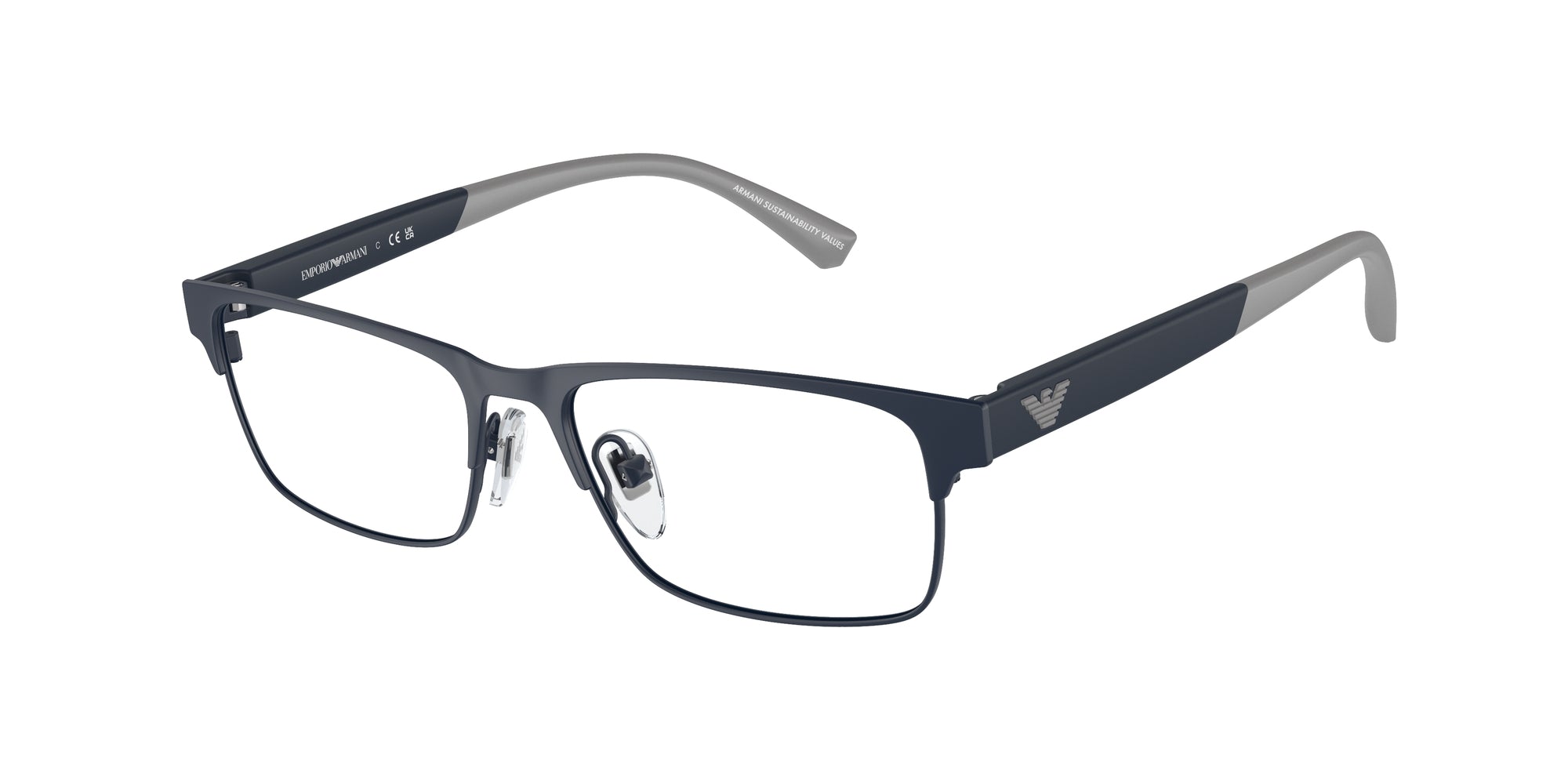 Emporio Armani Bambino Emporio Armani EK1001 3018 Montature da vista bambino Metallo Blu Squadrata Normale