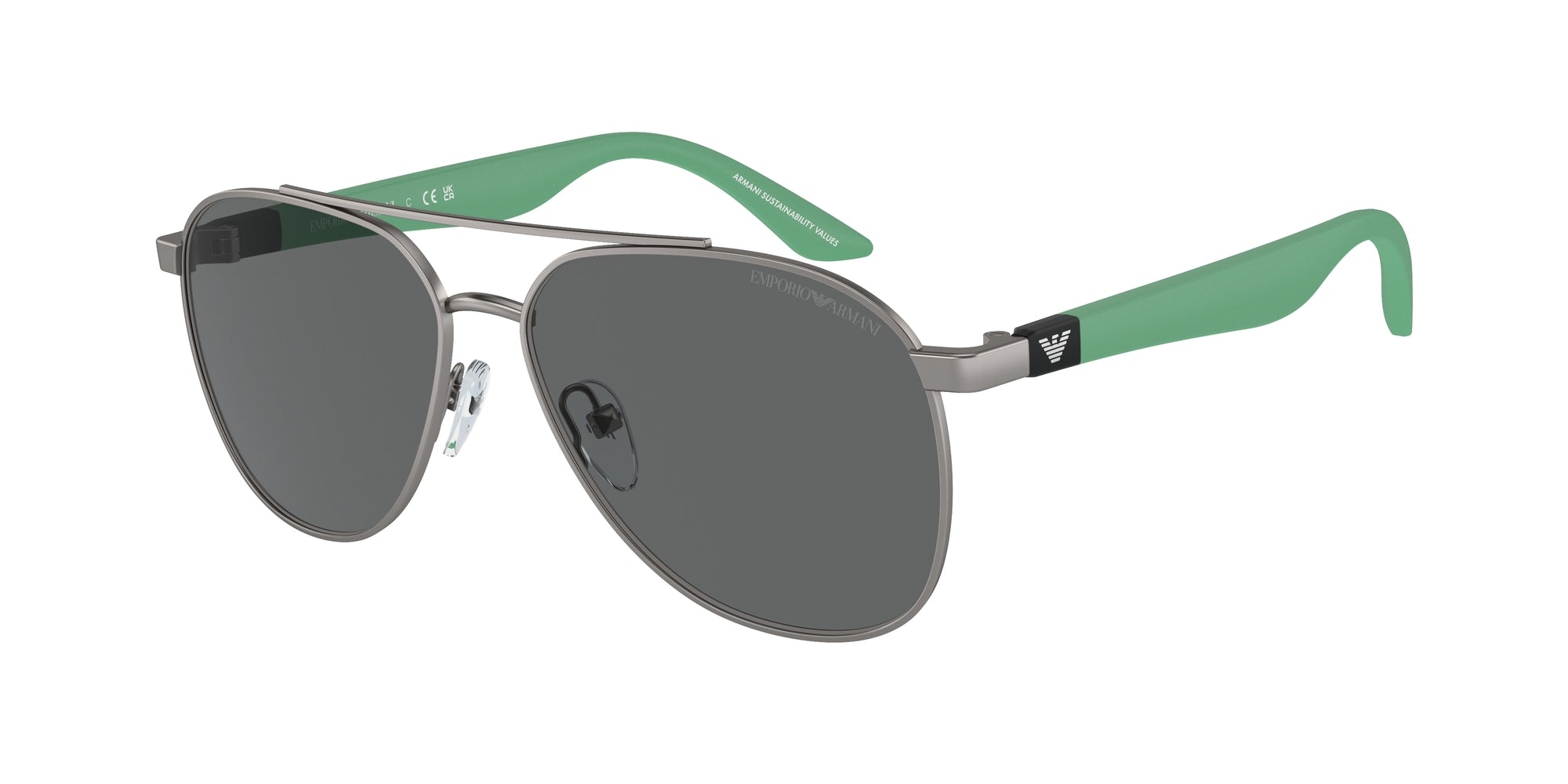 Emporio Armani Bambino Emporio Armani EK2001 300387 Occhiali da sole bambino Metallo Grigio Grigio Pilot Normale