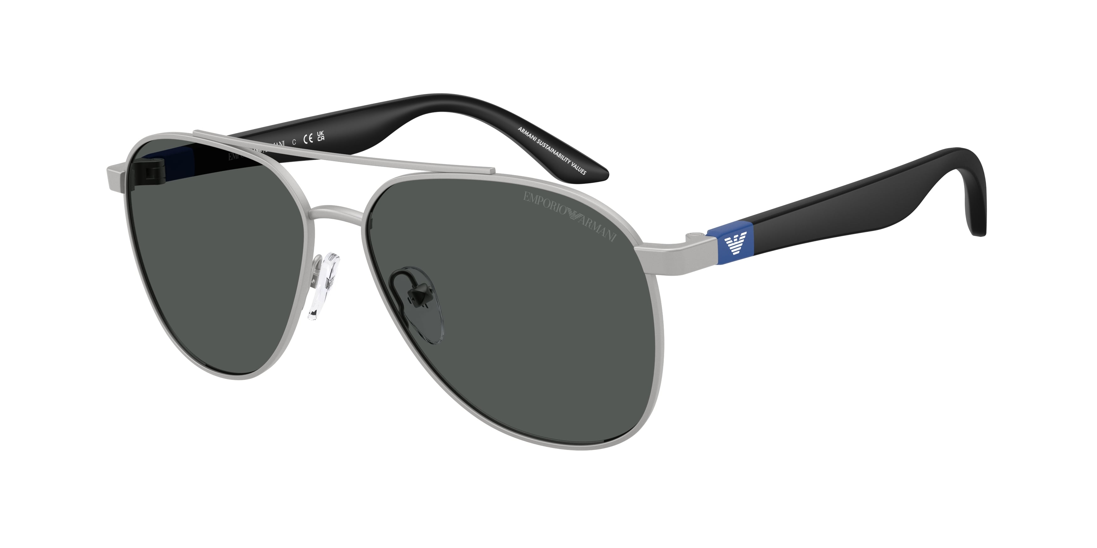 Emporio Armani Bambino Emporio Armani EK2001 310587 Occhiali da sole bambino Metallo Argento Grigio Pilot Normale