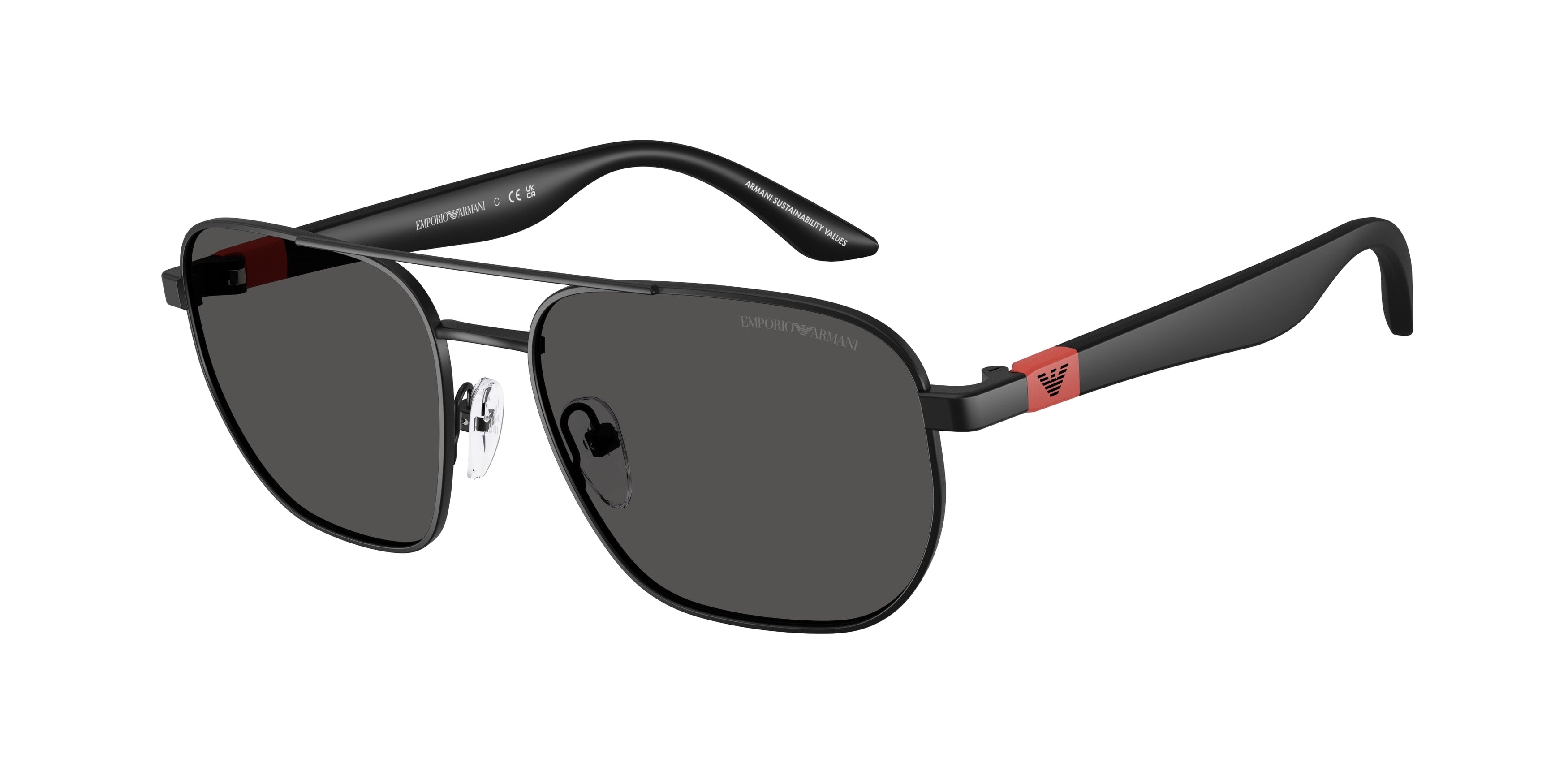 Emporio Armani Bambino Emporio Armani EK2003 300187 Occhiali da sole bambino Metallo Nero Grigio Squadrata Normale
