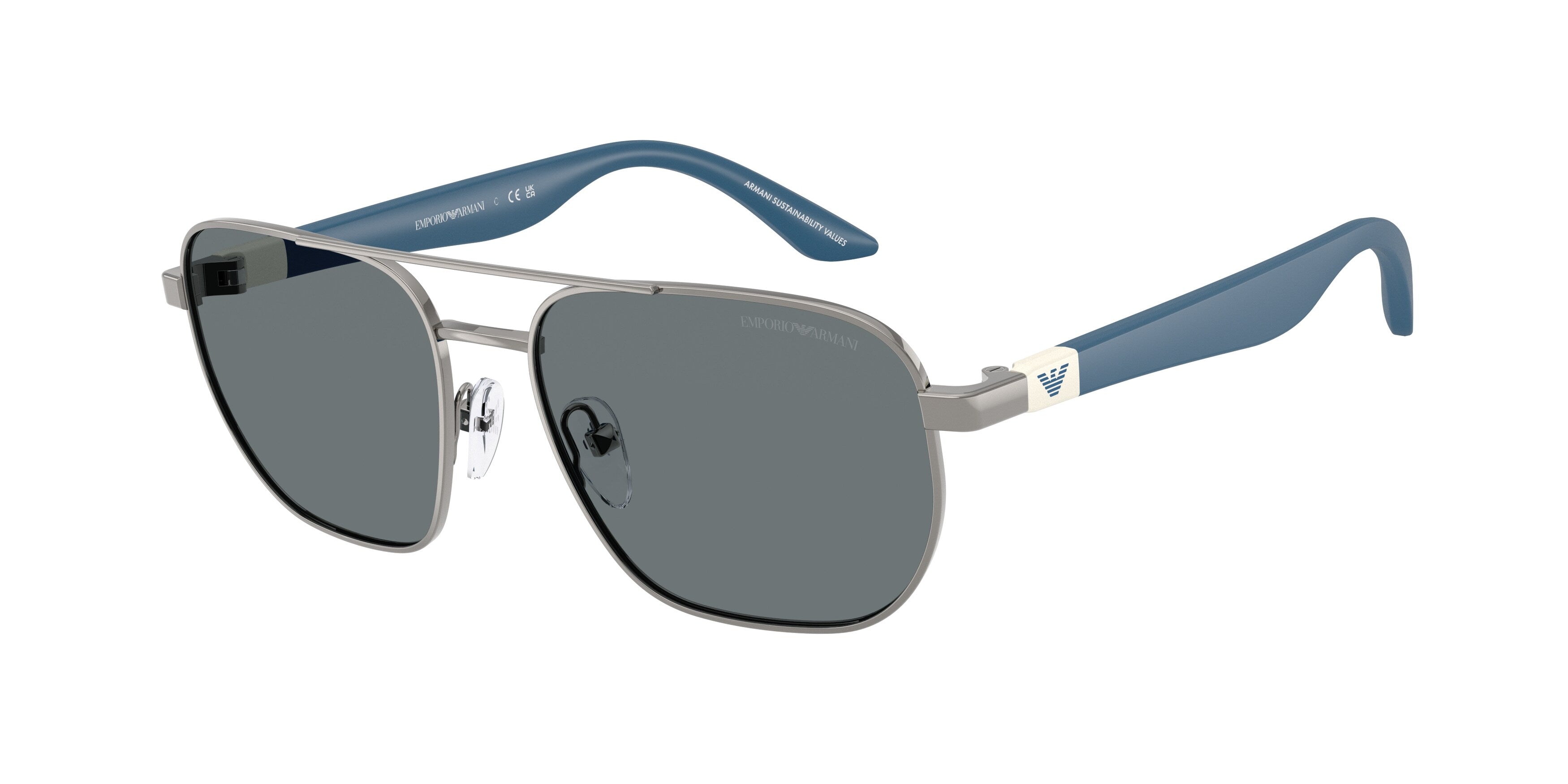 Emporio Armani Bambino Emporio Armani EK2003 301080 Occhiali da sole bambino Metallo Grigio Blu Squadrata Normale Emporio Armani Bambino Emporio Armani EK2003 301080 Occhiali da sole bambino Metallo Grigio Blu Squadrata Normale