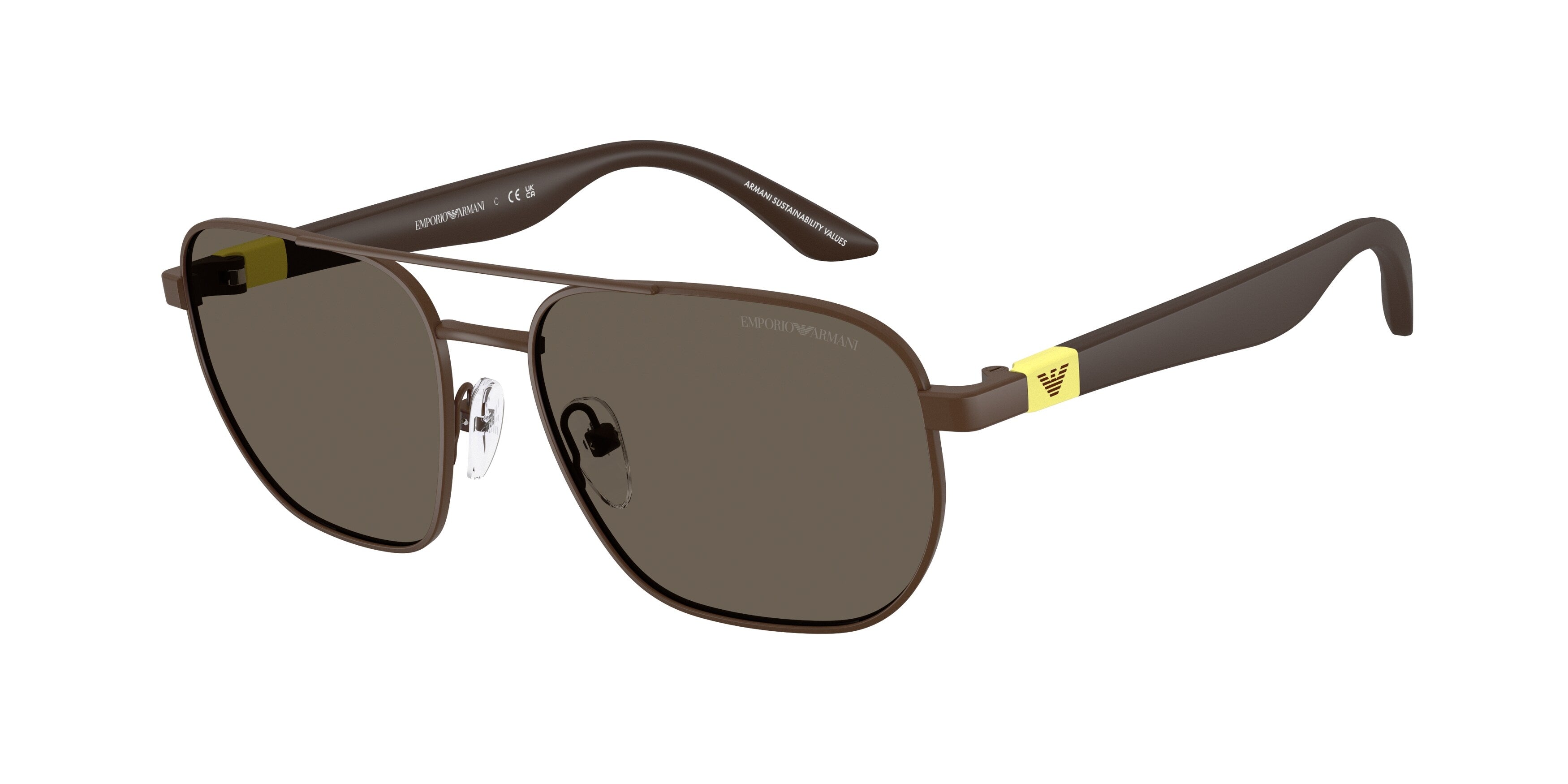 Emporio Armani Bambino Emporio Armani EK2003 3434/3 Occhiali da sole bambino Metallo Marrone Marrone Squadrata Normale