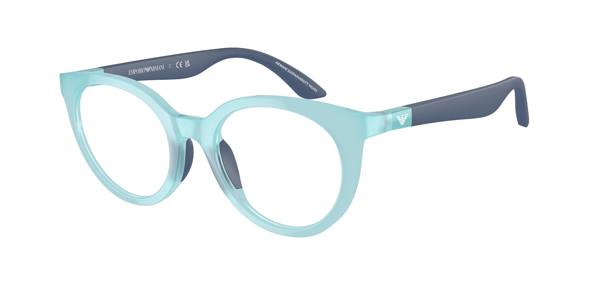 Emporio Armani Bambino Emporio Armani EK3007 6137 Montature da vista bambino Iniettato Blu Pantos Normale