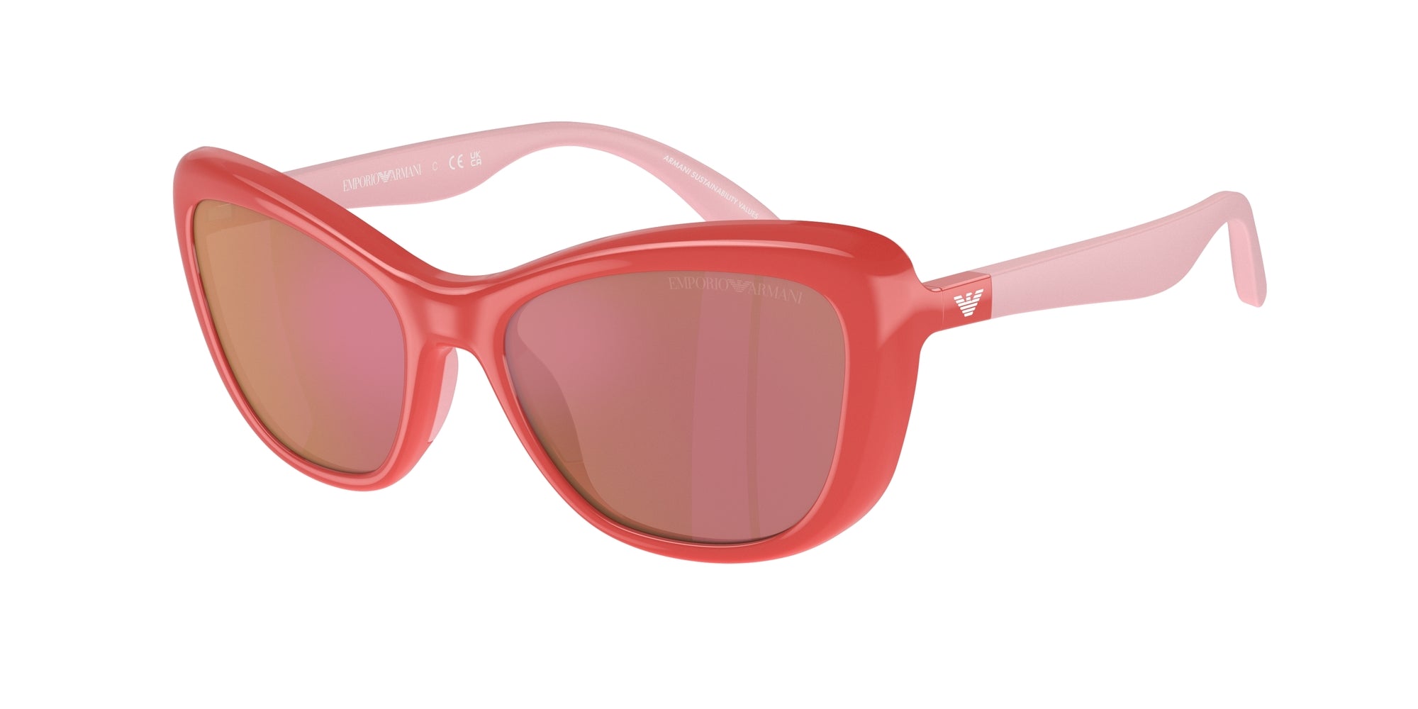 Emporio Armani Bambino Emporio Armani EK4004 5624D0 Occhiali da sole bambino Iniettato Rosa Viola Farfalla Specchiate Specchiato Emporio Armani Bambino Emporio Armani EK4004 5624D0 Occhiali da sole bambino Iniettato Rosa Viola Farfalla Specchiate Specchiato
