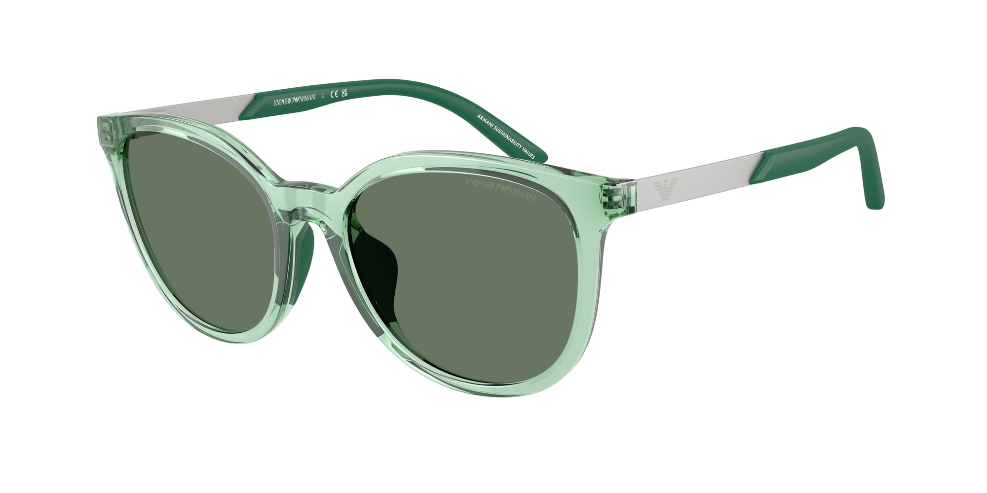 Emporio Armani Bambino Emporio Armani EK4007U 628182 Occhiali da sole bambino Iniettato Verde Verde Cat Eye Normale Emporio Armani Bambino Emporio Armani EK4007U 628182 Occhiali da sole bambino Iniettato Verde Verde Cat Eye Normale
