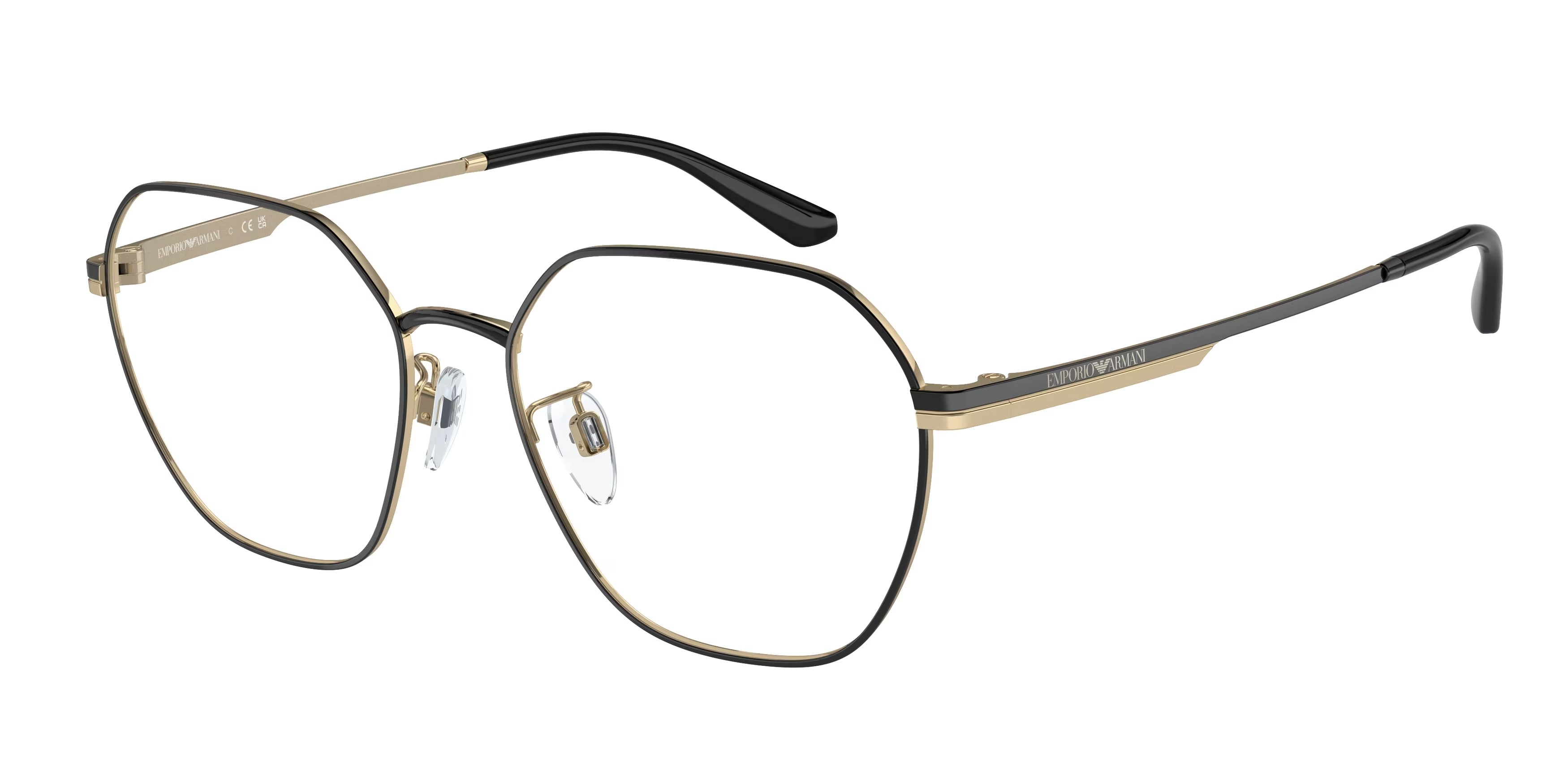 Emporio Armani Donna Emporio Armani EA1145D 3014 Montature da vista Metallo Nero Rotonda Normale