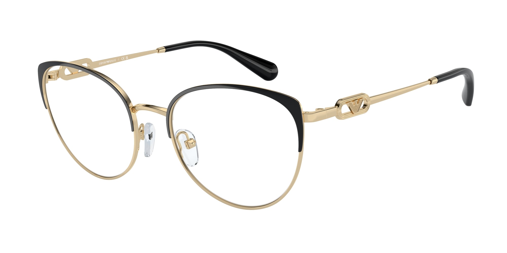 Emporio Armani Donna Emporio Armani EA1150 3014 Montature da vista Metallo Oro Trasparente Cat Eye Normale Emporio Armani Donna Emporio Armani EA1150 3014 Montature da vista Metallo Oro Trasparente Cat Eye Normale