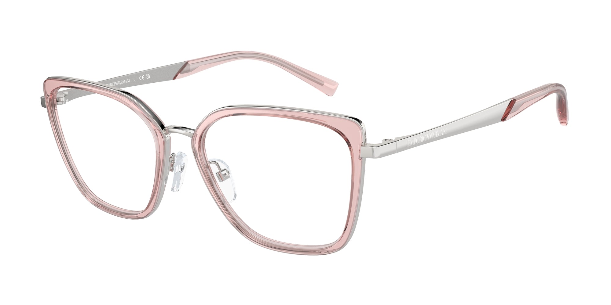 Emporio Armani Donna Emporio Armani EA1152 3364 Montature da vista Metallo Argento Cat Eye Normale