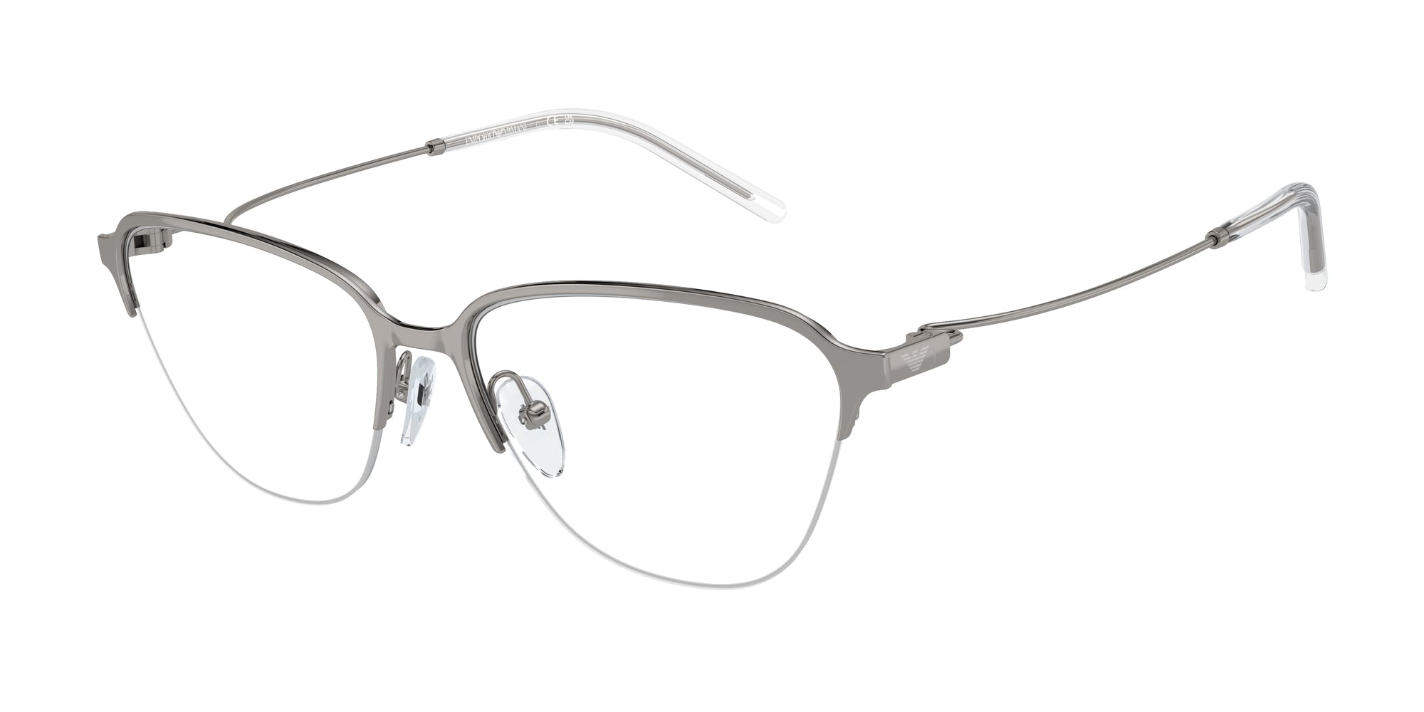 Emporio Armani Donna Emporio Armani EA1161 3010 Montature da vista Metallo Grigio Trasparente Geometrica Normale Emporio Armani Donna Emporio Armani EA1161 3010 Montature da vista Metallo Grigio Trasparente Geometrica Normale