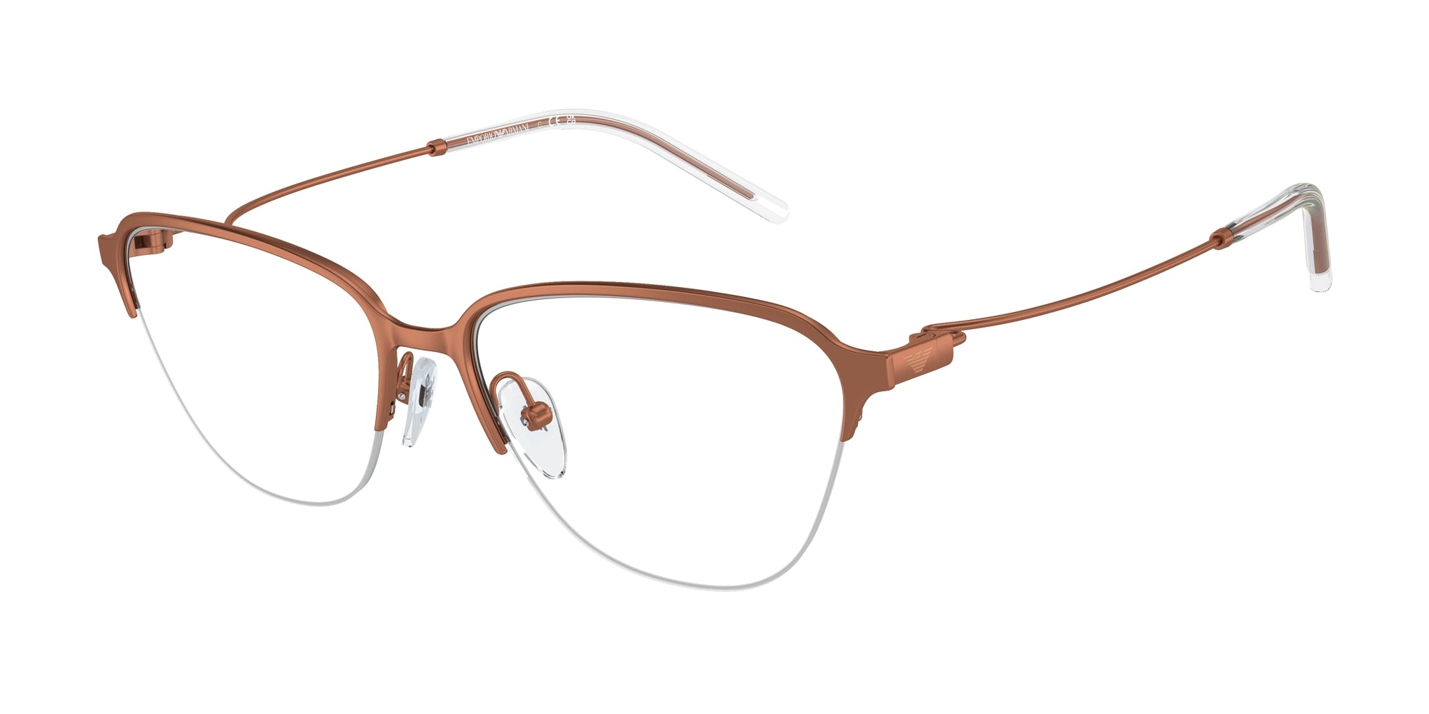 Emporio Armani Donna Emporio Armani EA1161 3381 Montature da vista Metallo Marrone Trasparente Geometrica Normale Emporio Armani Donna Emporio Armani EA1161 3381 Montature da vista Metallo Marrone Trasparente Geometrica Normale