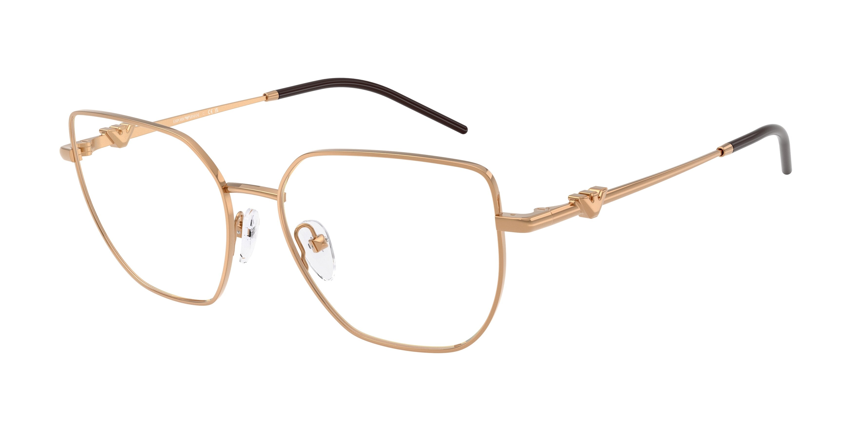Emporio Armani Donna Emporio Armani EA1176 3427 Montature da vista Metallo Marrone Geometrica Normale