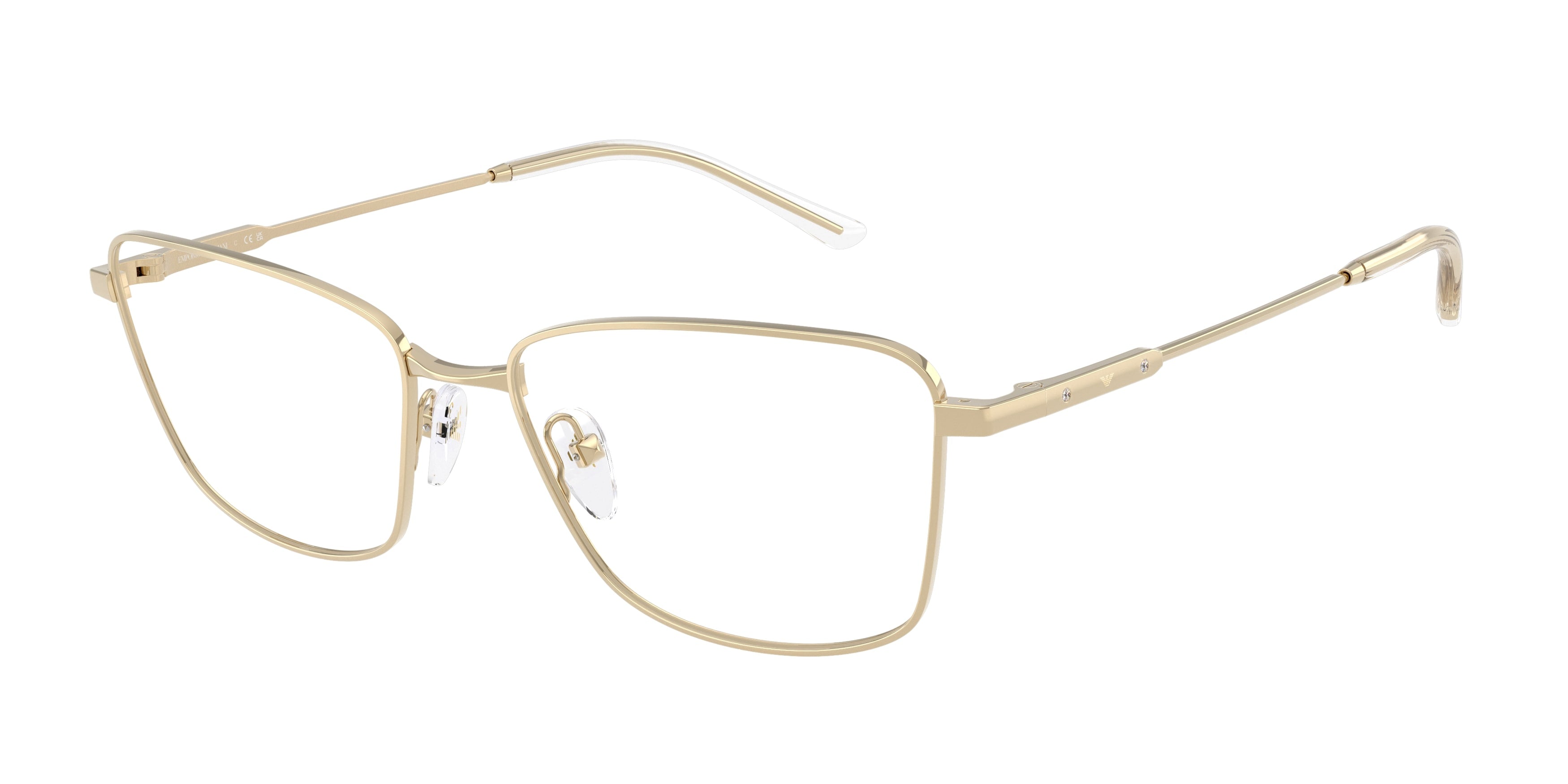 Emporio Armani Donna Emporio Armani EA1185B 3013 Montature da vista Metallo Oro Trasparente Geometrica Normale Emporio Armani Donna Emporio Armani EA1185B 3013 Montature da vista Metallo Oro Trasparente Geometrica Normale