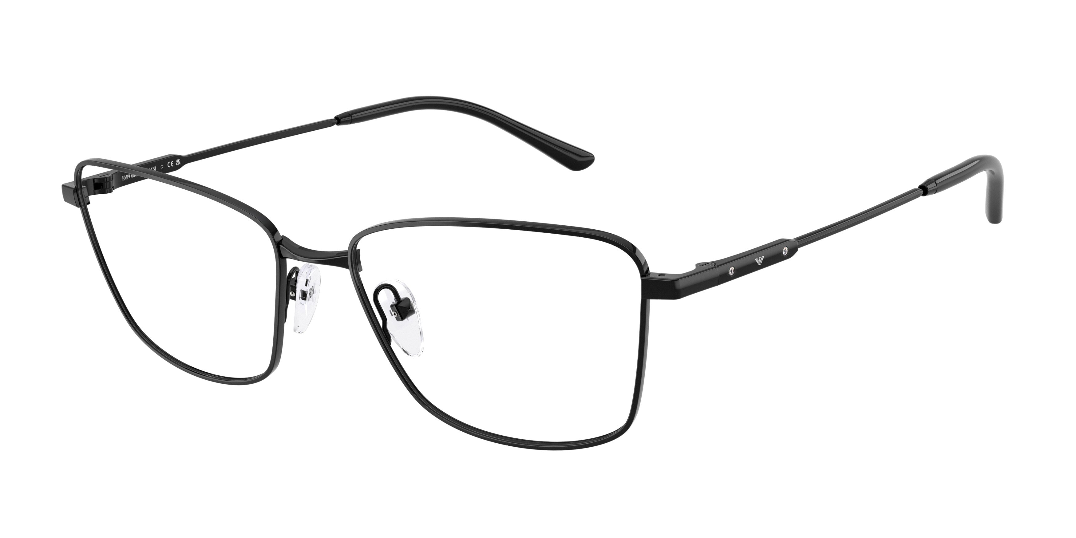 Emporio Armani Donna Emporio Armani EA1185B 3014 Montature da vista Metallo Nero Trasparente Geometrica Normale