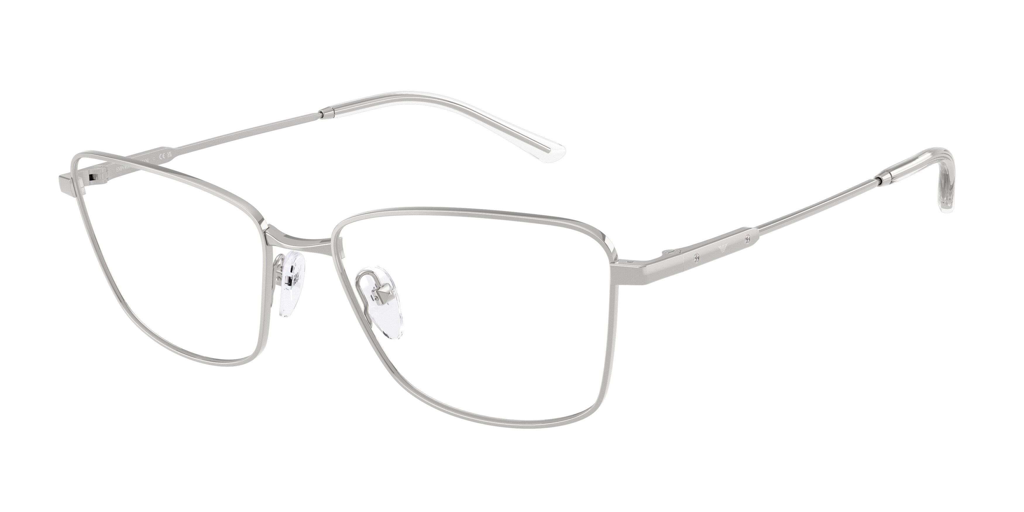 Emporio Armani Donna Emporio Armani EA1185B 3015 Montature da vista Metallo Argento Trasparente Geometrica Normale Emporio Armani Donna Emporio Armani EA1185B 3015 Montature da vista Metallo Argento Trasparente Geometrica Normale