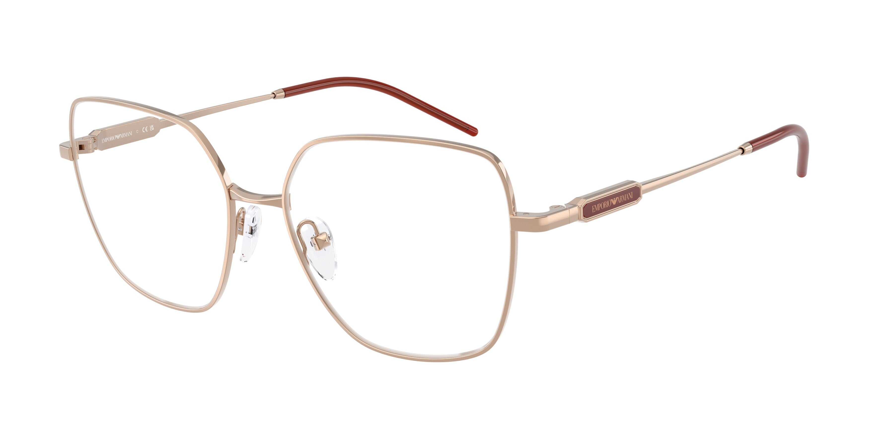 Emporio Armani Donna Emporio Armani EA1192 3011 Montature da vista Metallo Oro Trasparente Geometrica Normale Emporio Armani Donna Emporio Armani EA1192 3011 Montature da vista Metallo Oro Trasparente Geometrica Normale