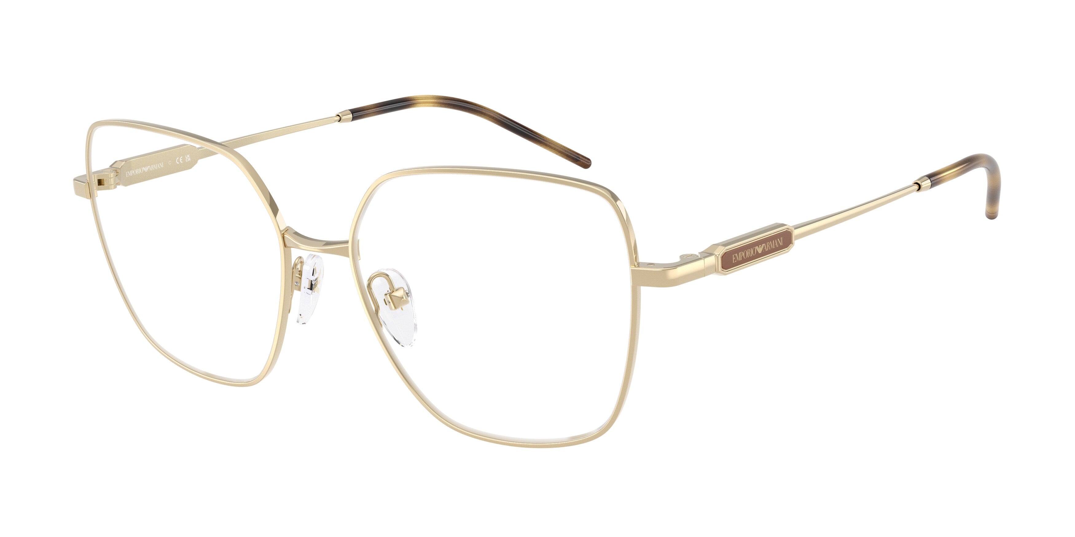 Emporio Armani Donna Emporio Armani EA1192 3013 Montature da vista Metallo Oro Trasparente Geometrica Normale Emporio Armani Donna Emporio Armani EA1192 3013 Montature da vista Metallo Oro Trasparente Geometrica Normale