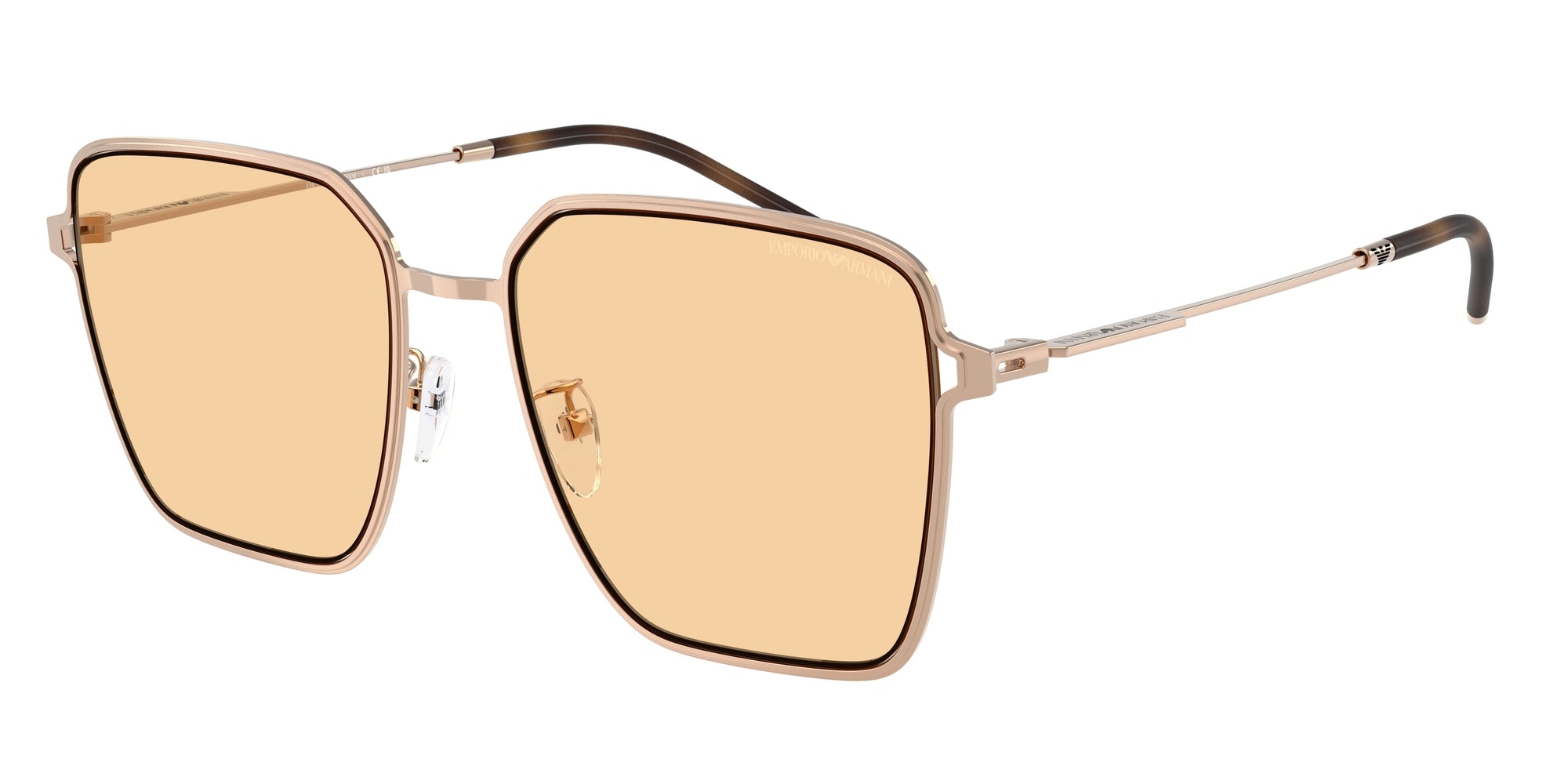 Emporio Armani Donna Emporio Armani EA2159D 3011/7 Occhiali da sole Metallo Oro Arancione Squadrata Normale Emporio Armani Donna Emporio Armani EA2159D 3011/7 Occhiali da sole Metallo Oro Arancione Squadrata Normale