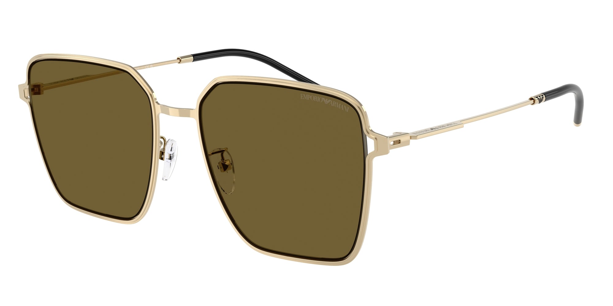 Emporio Armani Donna Emporio Armani EA2159D 301373 Occhiali da sole Metallo Oro Marrone Squadrata Normale