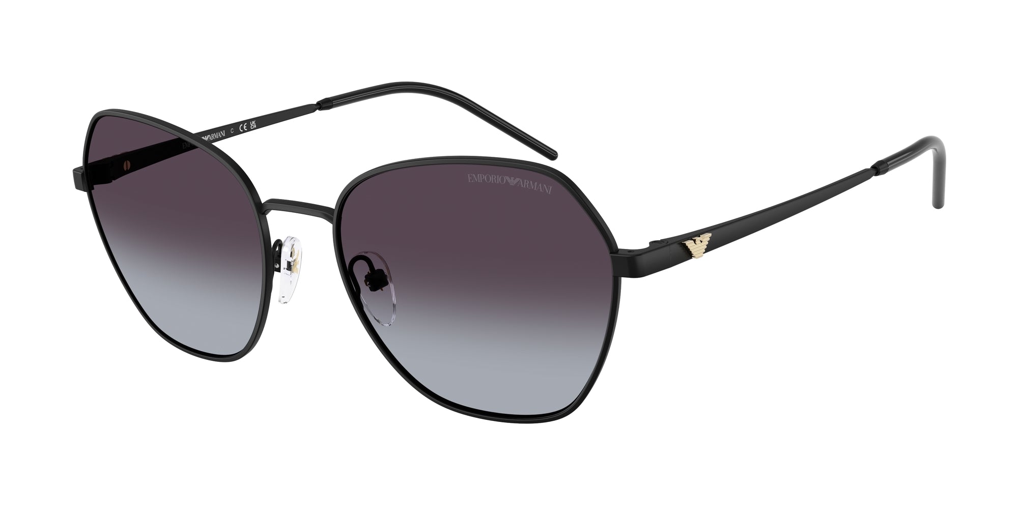 Emporio Armani Donna Emporio Armani EA2161 30018G Occhiali da sole Metallo Nero Grigio Geometrica Normale Sfumato Emporio Armani Donna Emporio Armani EA2161 30018G Occhiali da sole Metallo Nero Grigio Geometrica Normale Sfumato