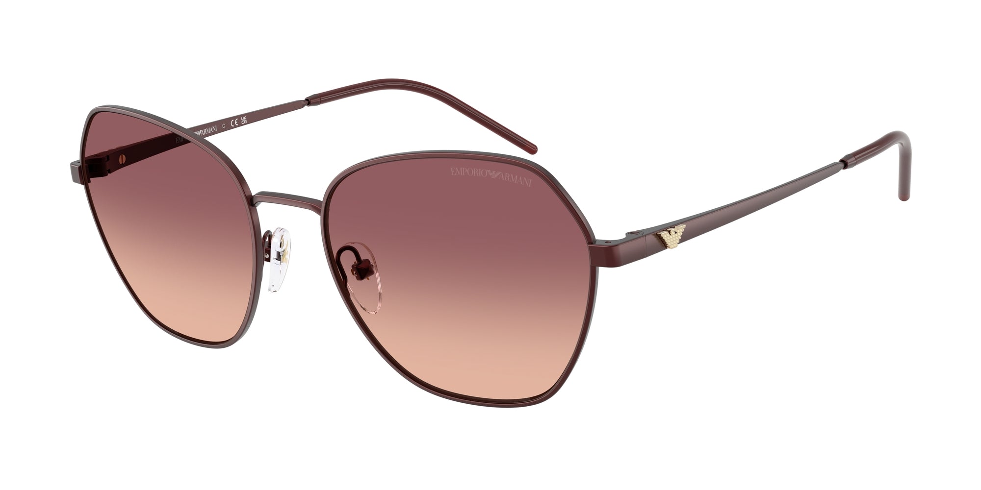 Emporio Armani Donna Emporio Armani EA2161 34018D Occhiali da sole Metallo Rosso Rosa Geometrica Normale Sfumato Emporio Armani Donna Emporio Armani EA2161 34018D Occhiali da sole Metallo Rosso Rosa Geometrica Normale Sfumato