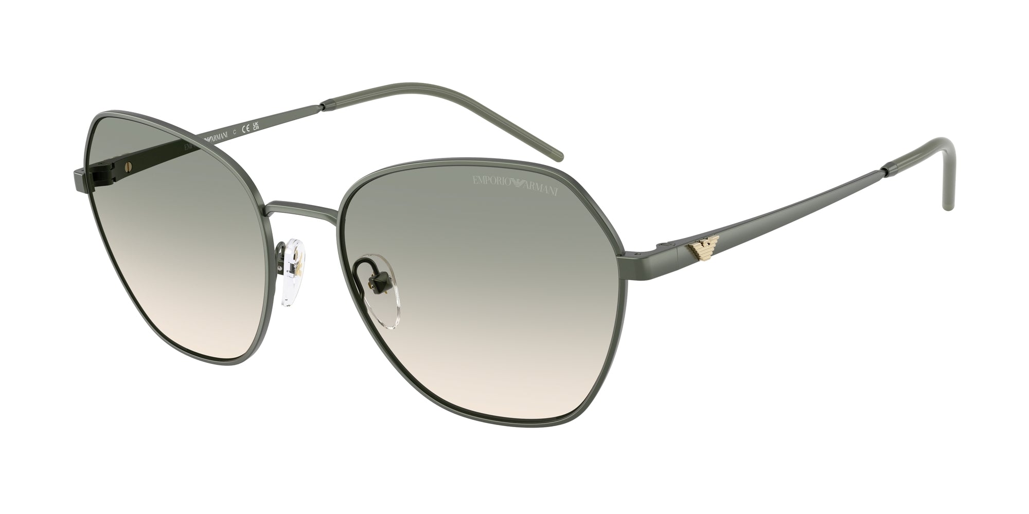 Emporio Armani Donna Emporio Armani EA2161 34022C Occhiali da sole Metallo Verde Verde Geometrica Normale Sfumato Emporio Armani Donna Emporio Armani EA2161 34022C Occhiali da sole Metallo Verde Verde Geometrica Normale Sfumato