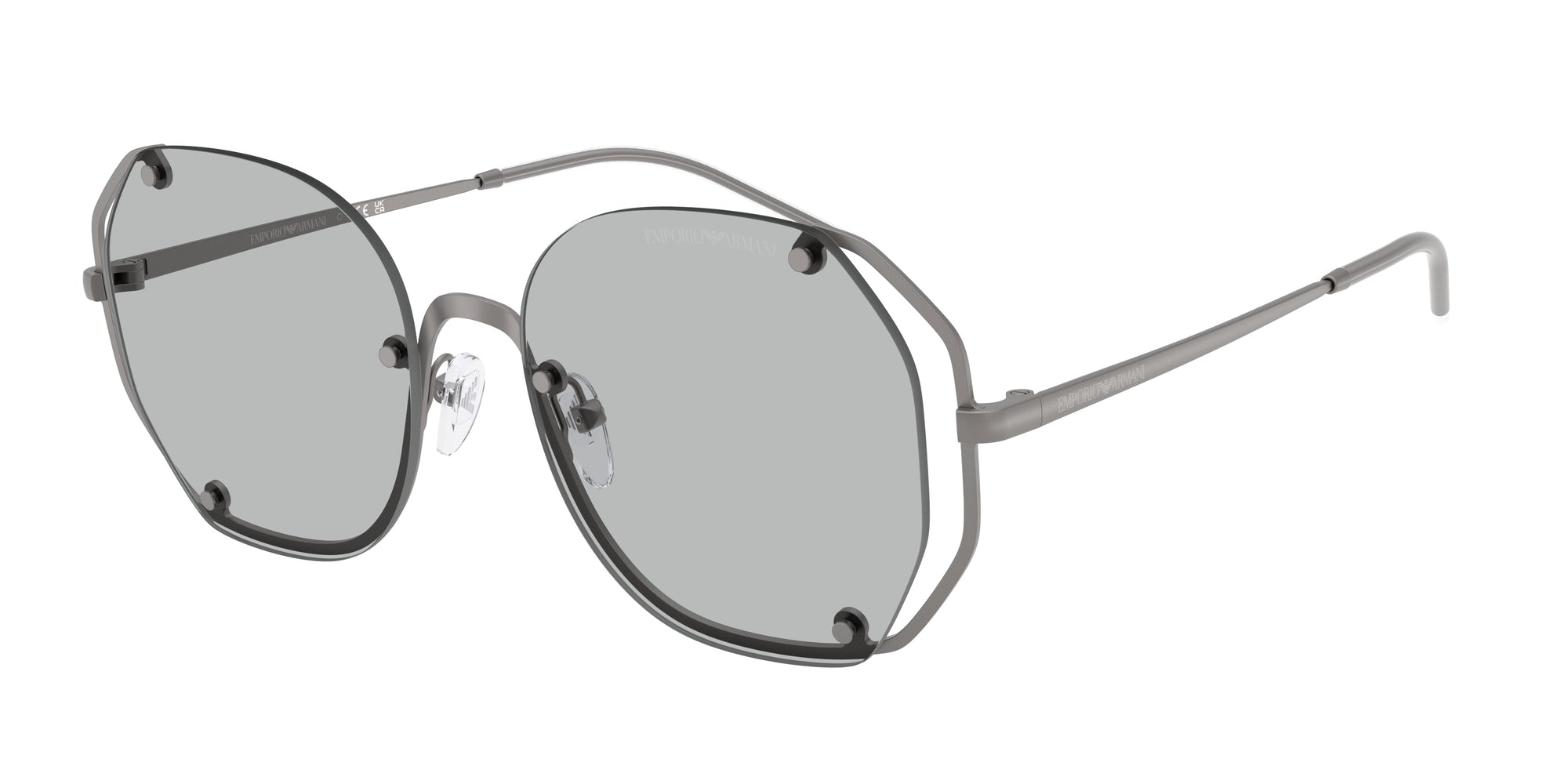 Emporio Armani Donna Emporio Armani EA2168 300387 Occhiali da sole Metallo Grigio Grigio Geometrica Normale Emporio Armani Donna Emporio Armani EA2168 300387 Occhiali da sole Metallo Grigio Grigio Geometrica Normale