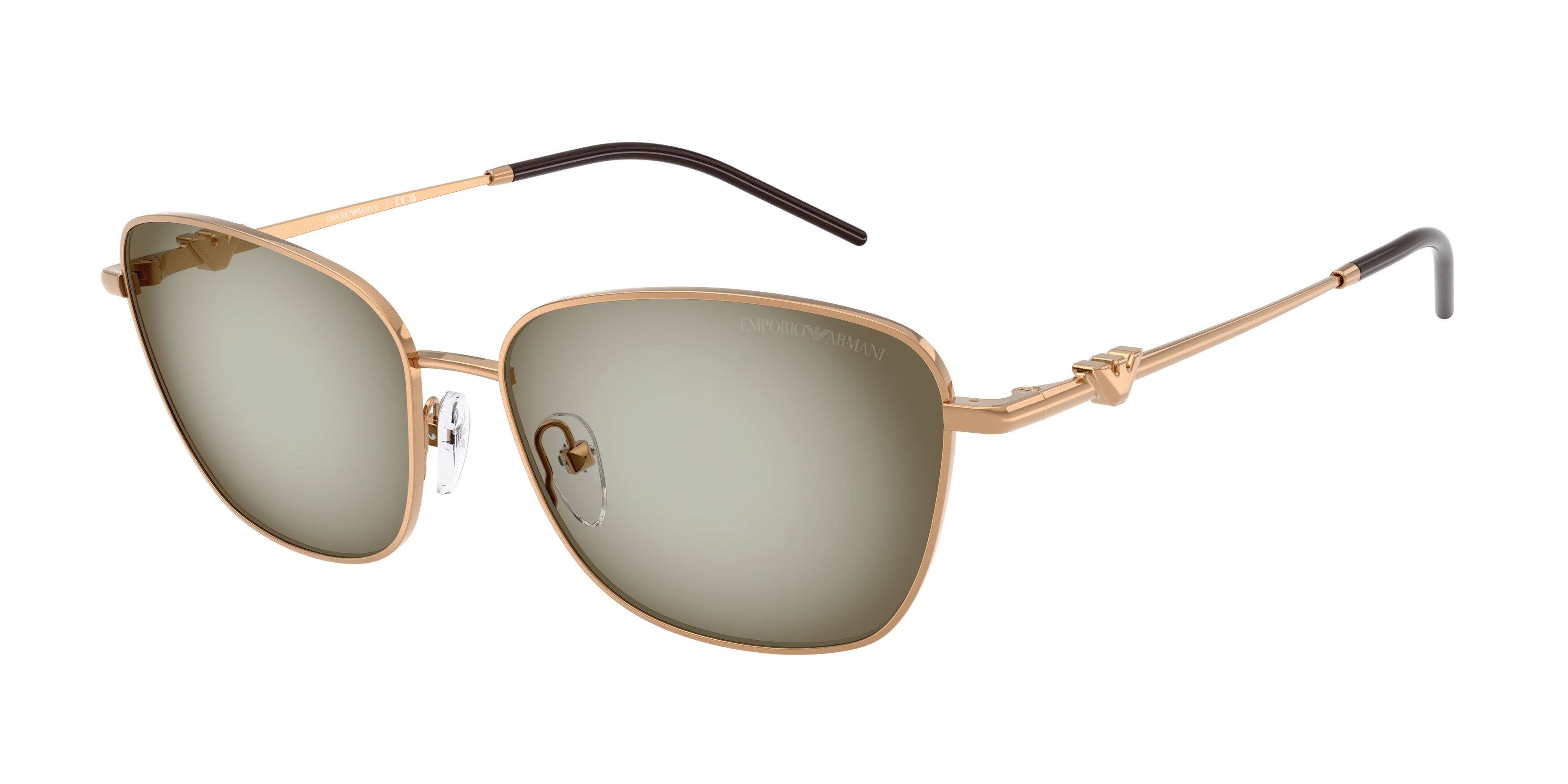 Emporio Armani Donna Emporio Armani EA2170 342713 Occhiali da sole Metallo Marrone Verde Geometrica Normale Sfumato Emporio Armani Donna Emporio Armani EA2170 342713 Occhiali da sole Metallo Marrone Verde Geometrica Normale Sfumato