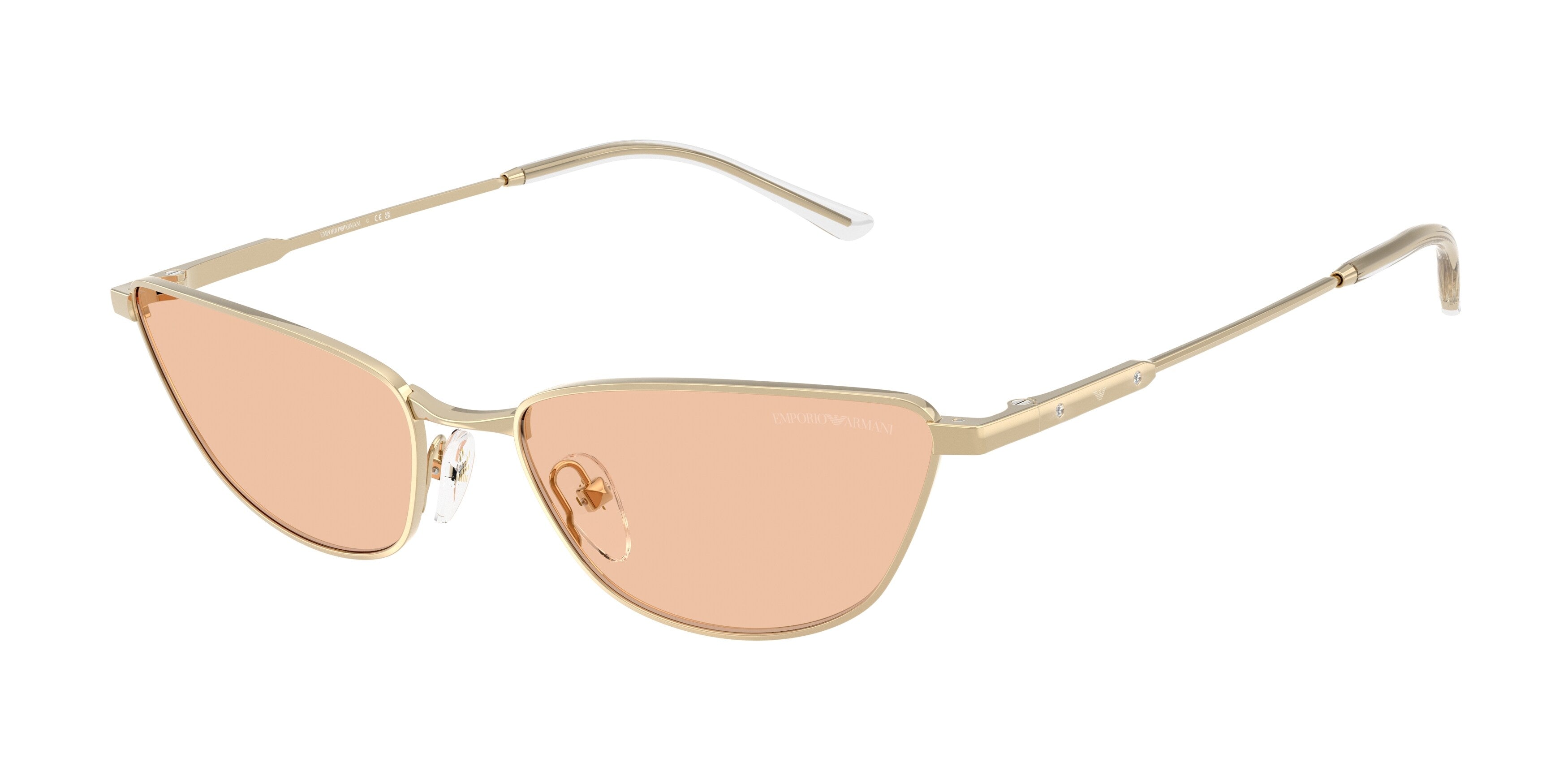 Emporio Armani Donna Emporio Armani EA2174B 301393 Occhiali da sole Metallo Oro Marrone Cat Eye Normale Emporio Armani Donna Emporio Armani EA2174B 301393 Occhiali da sole Metallo Oro Marrone Cat Eye Normale