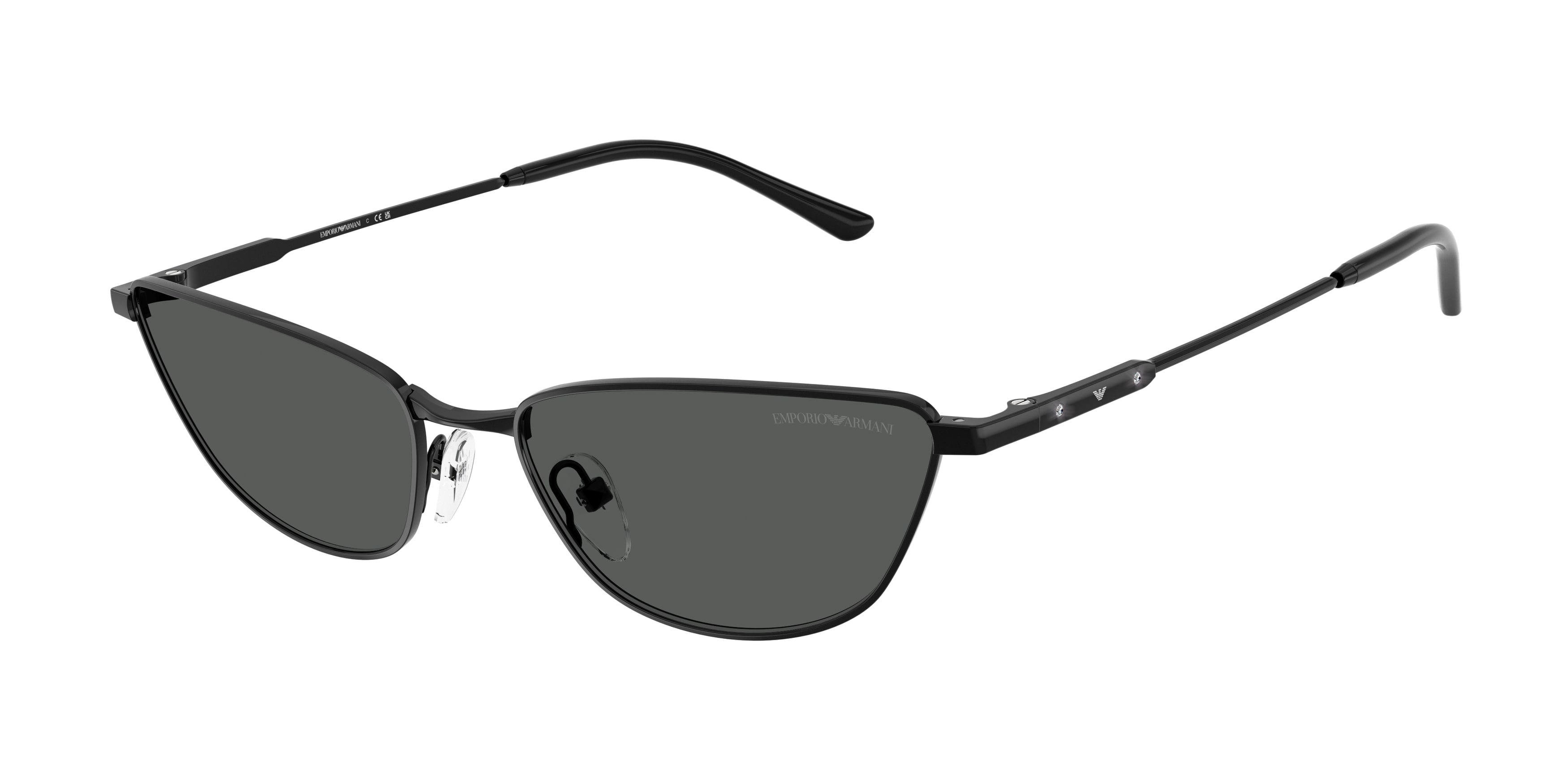 Emporio Armani Donna Emporio Armani EA2174B 301487 Occhiali da sole Metallo Nero Grigio Cat Eye Normale Emporio Armani Donna Emporio Armani EA2174B 301487 Occhiali da sole Metallo Nero Grigio Cat Eye Normale