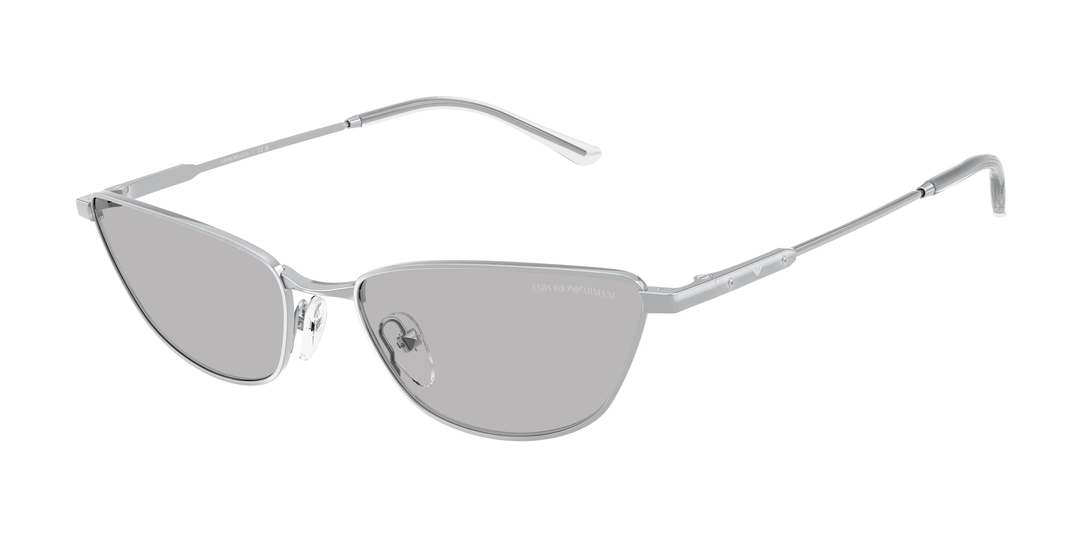 Emporio Armani Donna Emporio Armani EA2174B 301587 Occhiali da sole Metallo Argento Grigio Cat Eye Normale Emporio Armani Donna Emporio Armani EA2174B 301587 Occhiali da sole Metallo Argento Grigio Cat Eye Normale