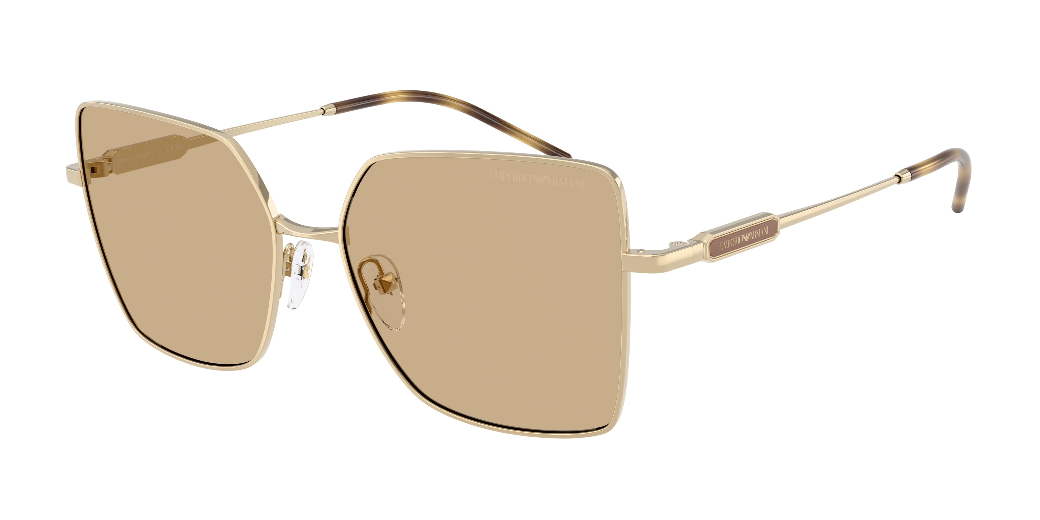 Emporio Armani Donna Emporio Armani EA2179 301373 Occhiali da sole Metallo Oro Marrone Squadrata Normale Emporio Armani Donna Emporio Armani EA2179 301373 Occhiali da sole Metallo Oro Marrone Squadrata Normale