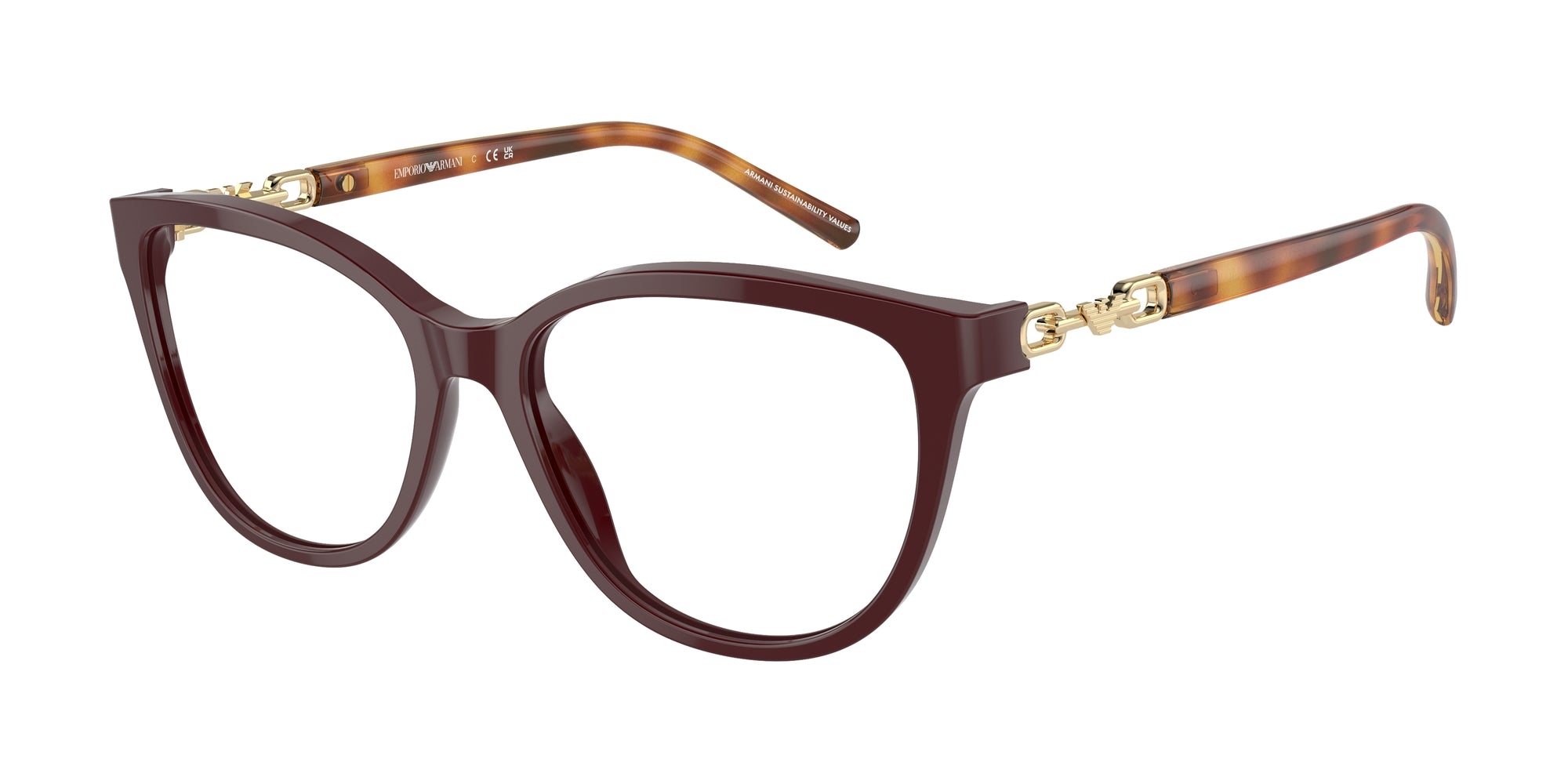 Emporio Armani Donna Emporio Armani EA3190 5577 Montature da vista Acetato Rosso Trasparente Pillow Normale Emporio Armani Donna Emporio Armani EA3190 5577 Montature da vista Acetato Rosso Trasparente Pillow Normale