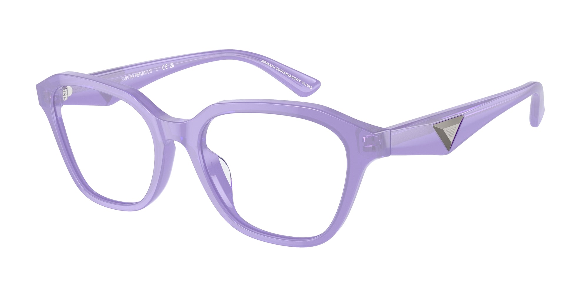 Emporio Armani Donna Emporio Armani EA3235U 6117 Montature da vista Acetato Viola Trasparente Geometrica Normale Emporio Armani Donna Emporio Armani EA3235U 6117 Montature da vista Acetato Viola Trasparente Geometrica Normale