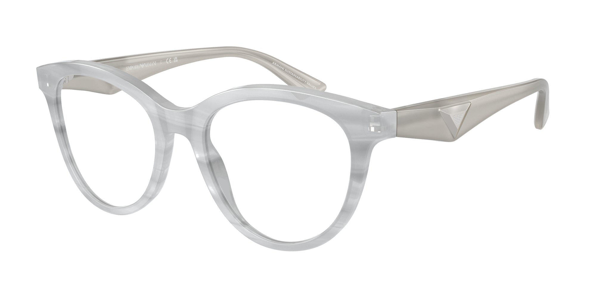 Emporio Armani Donna Emporio Armani EA3236 6114 Montature da vista Acetato Grigio Cat Eye Normale Emporio Armani Donna Emporio Armani EA3236 6114 Montature da vista Acetato Grigio Cat Eye Normale