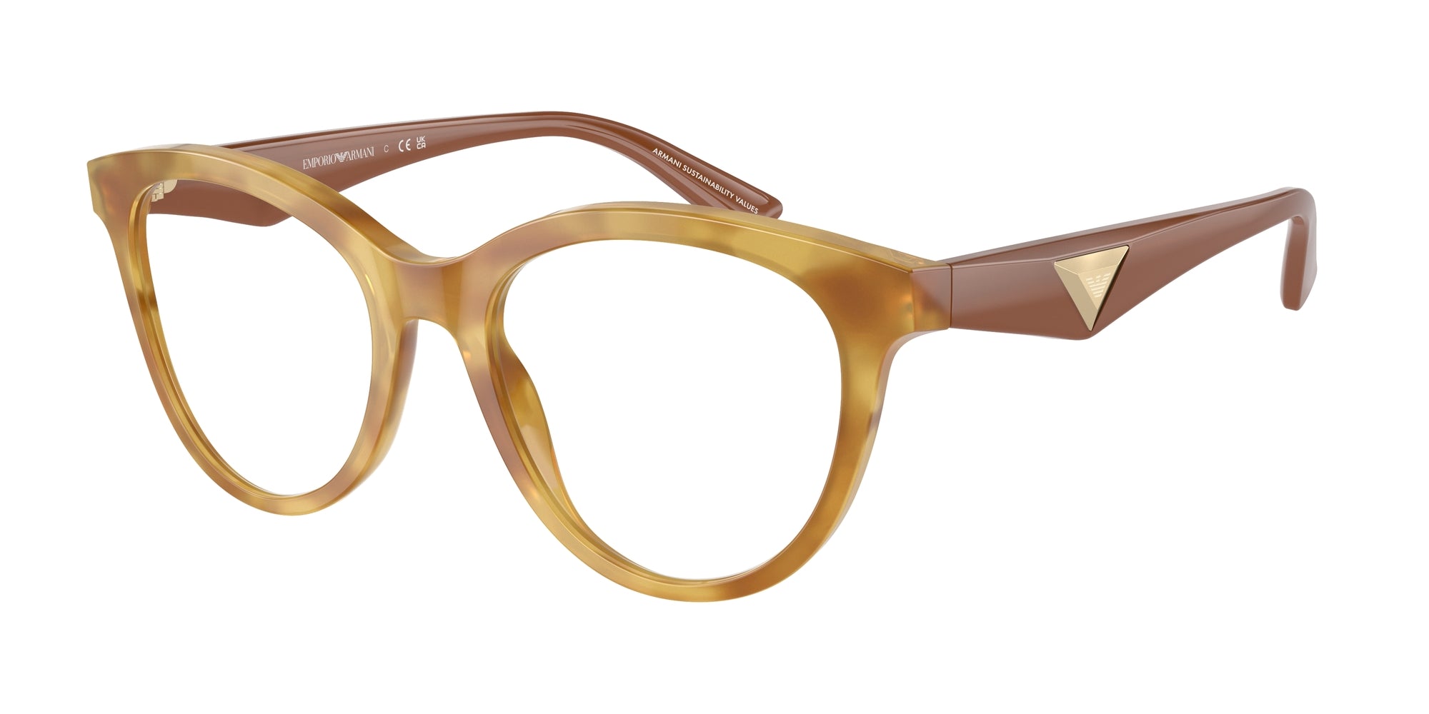 Emporio Armani Donna Emporio Armani EA3236 6115 Montature da vista Acetato Marrone Cat Eye Normale Emporio Armani Donna Emporio Armani EA3236 6115 Montature da vista Acetato Marrone Cat Eye Normale