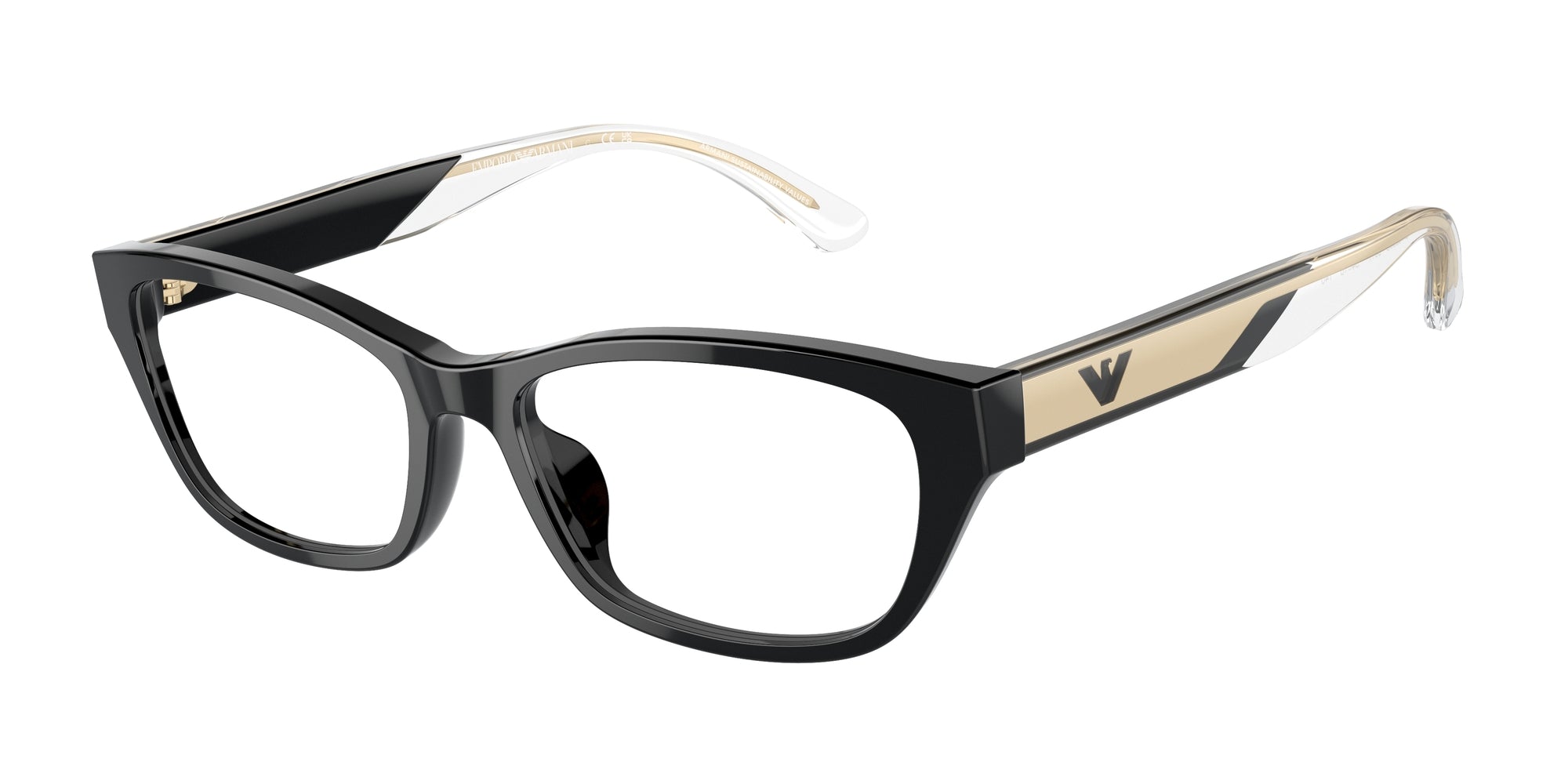 Emporio Armani Donna Emporio Armani EA3238U 5017 Montature da vista Acetato Nero Cat Eye Normale Emporio Armani Donna Emporio Armani EA3238U 5017 Montature da vista Acetato Nero Cat Eye Normale