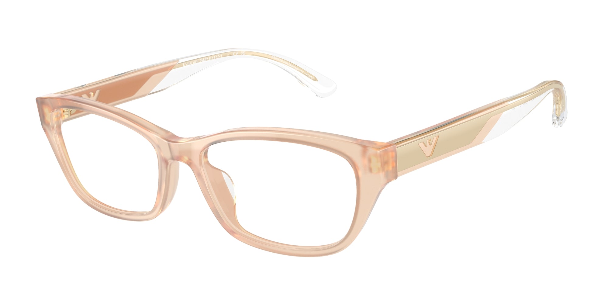 Emporio Armani Donna Emporio Armani EA3238U 6098 Montature da vista Acetato Beige Cat Eye Normale