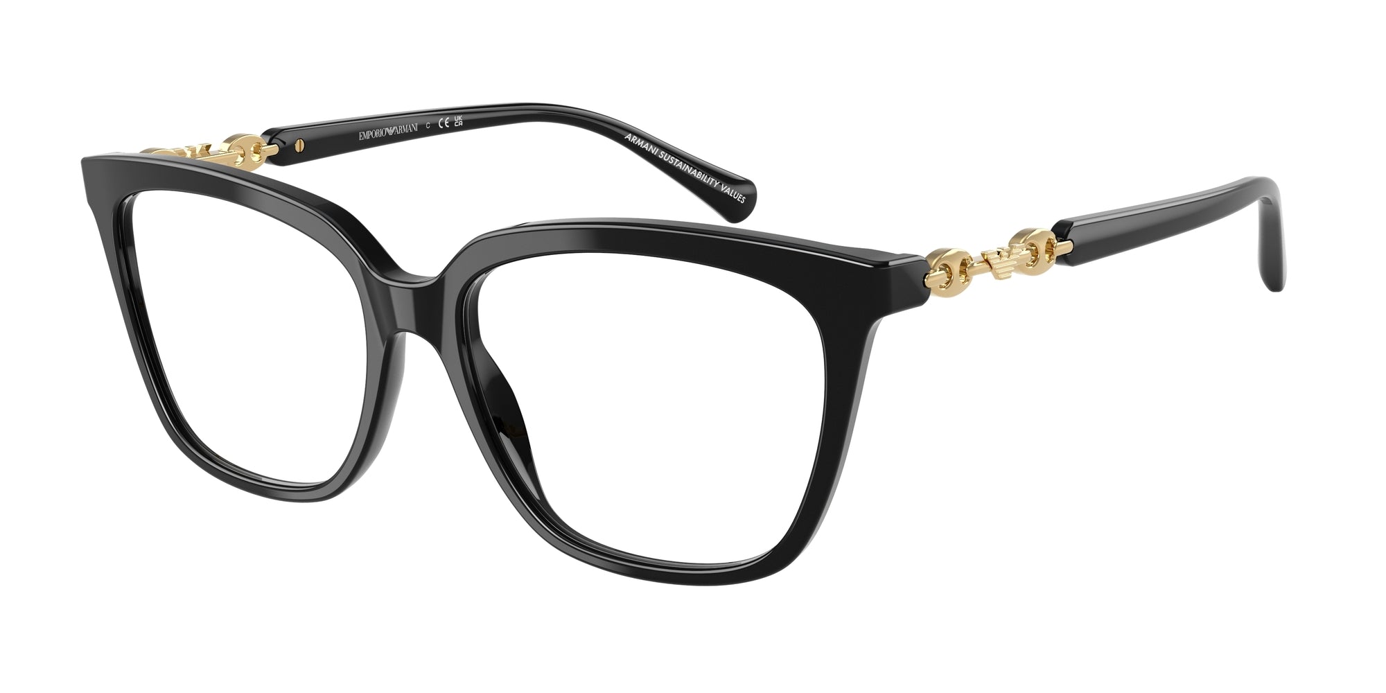 Emporio Armani Donna Emporio Armani EA3248 5017 Montature da vista Acetato Nero Cat Eye Normale