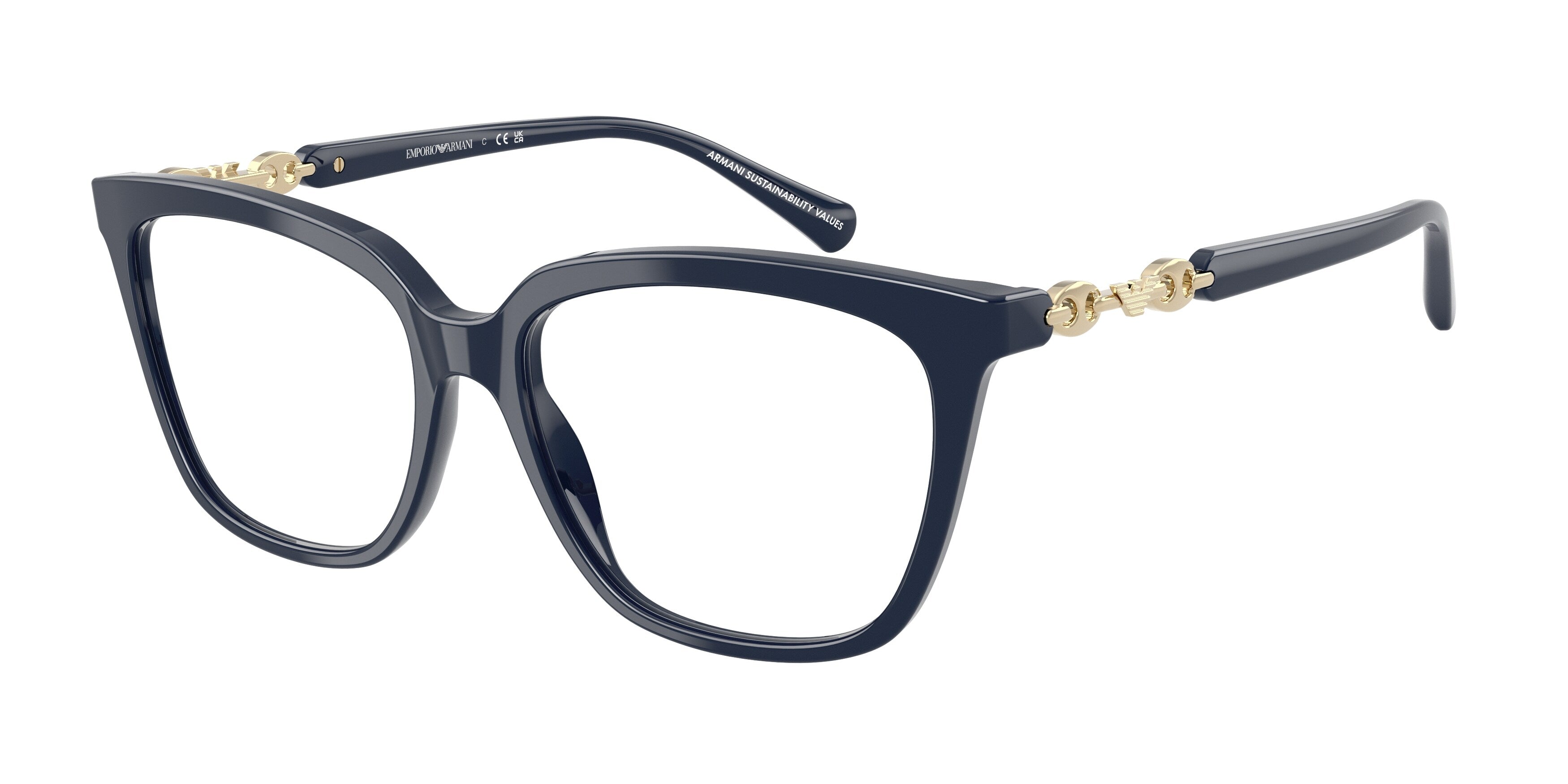 Emporio Armani Donna Emporio Armani EA3248 6039 Montature da vista Acetato Blu Cat Eye Normale Emporio Armani Donna Emporio Armani EA3248 6039 Montature da vista Acetato Blu Cat Eye Normale