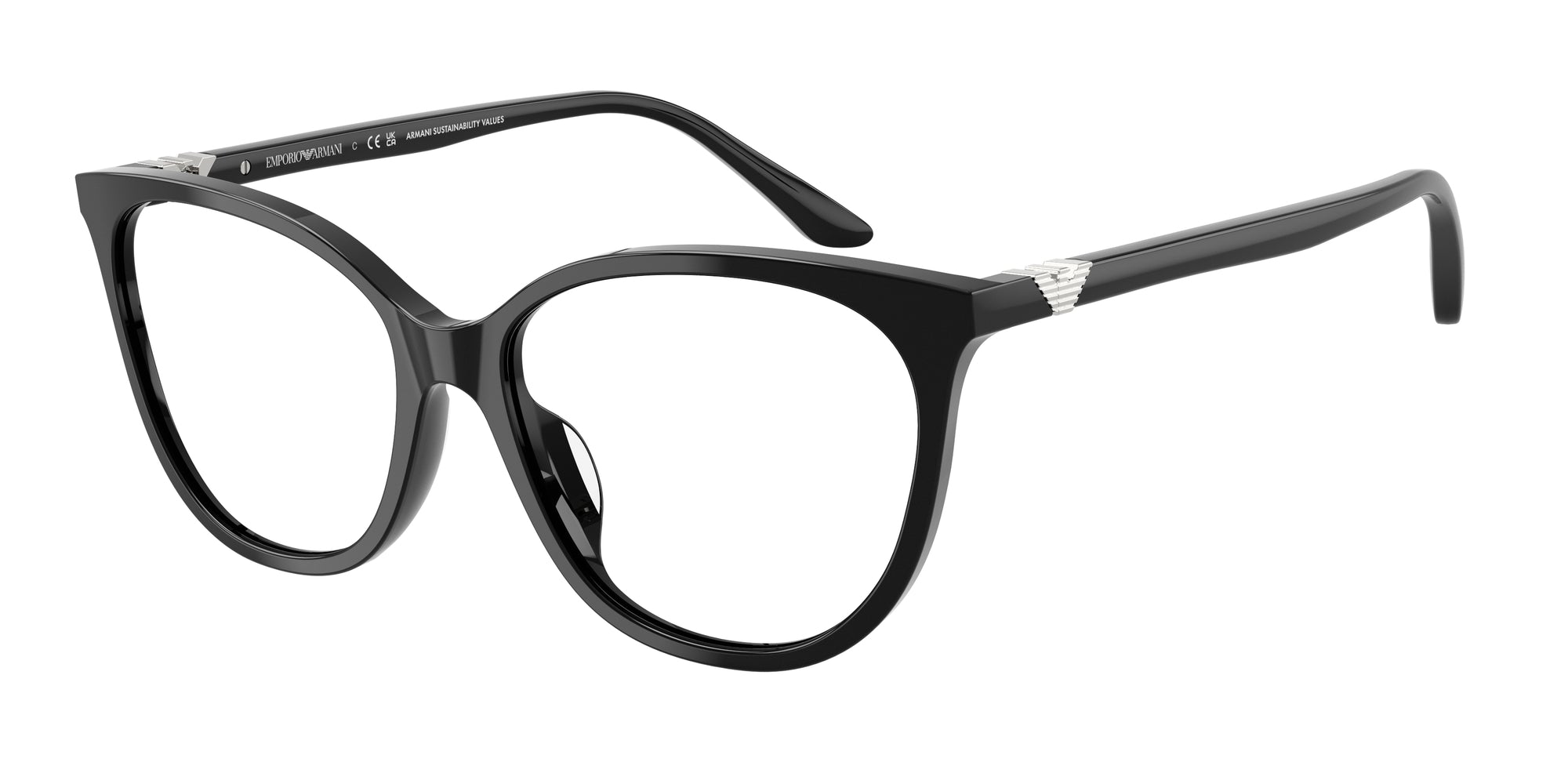 Emporio Armani Donna Emporio Armani EA3249U 5017 Montature da vista Acetato Nero Cat Eye Normale