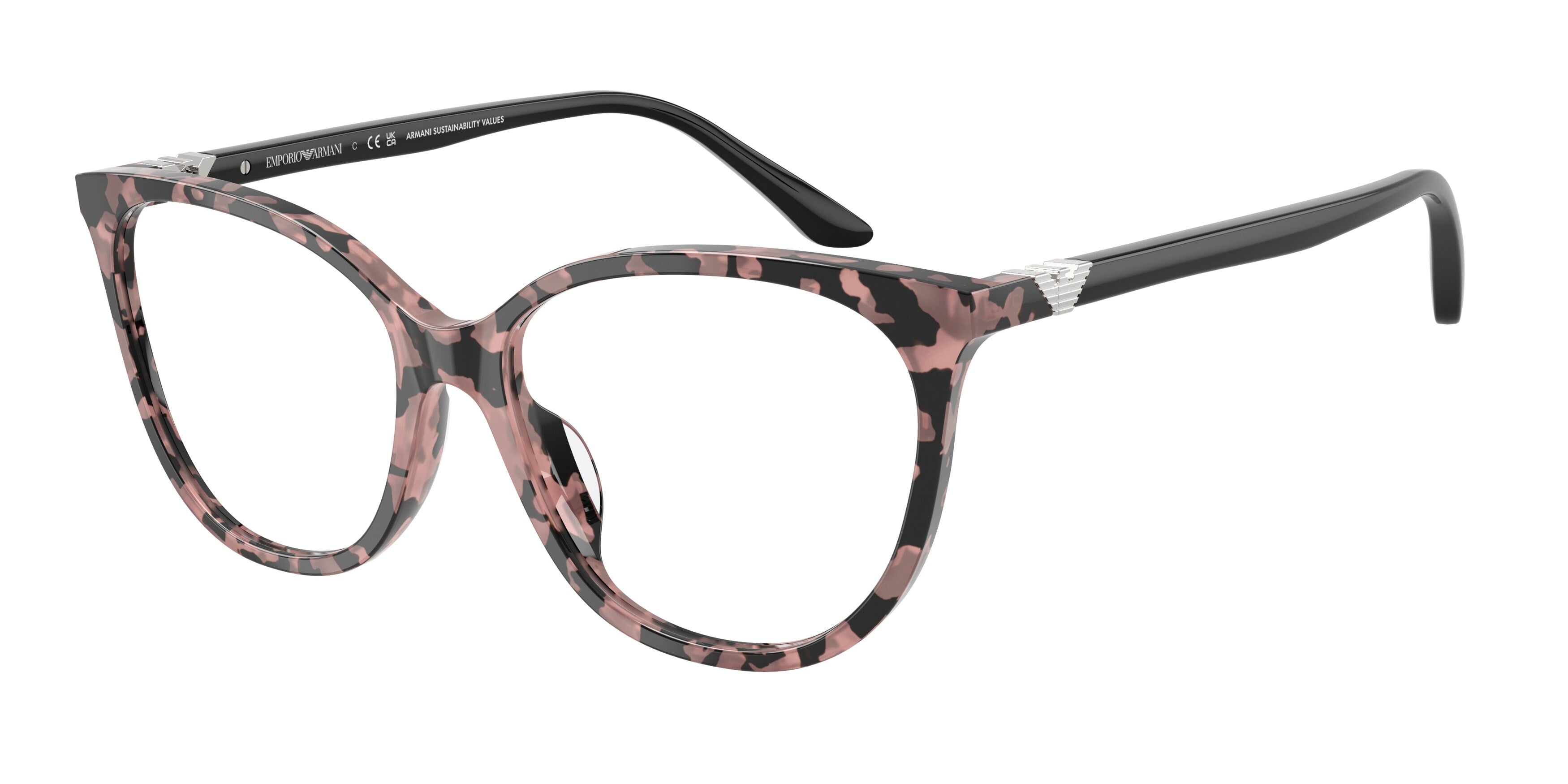 Emporio Armani Donna Emporio Armani EA3249U 5766 Montature da vista Acetato Rosa Cat Eye Normale