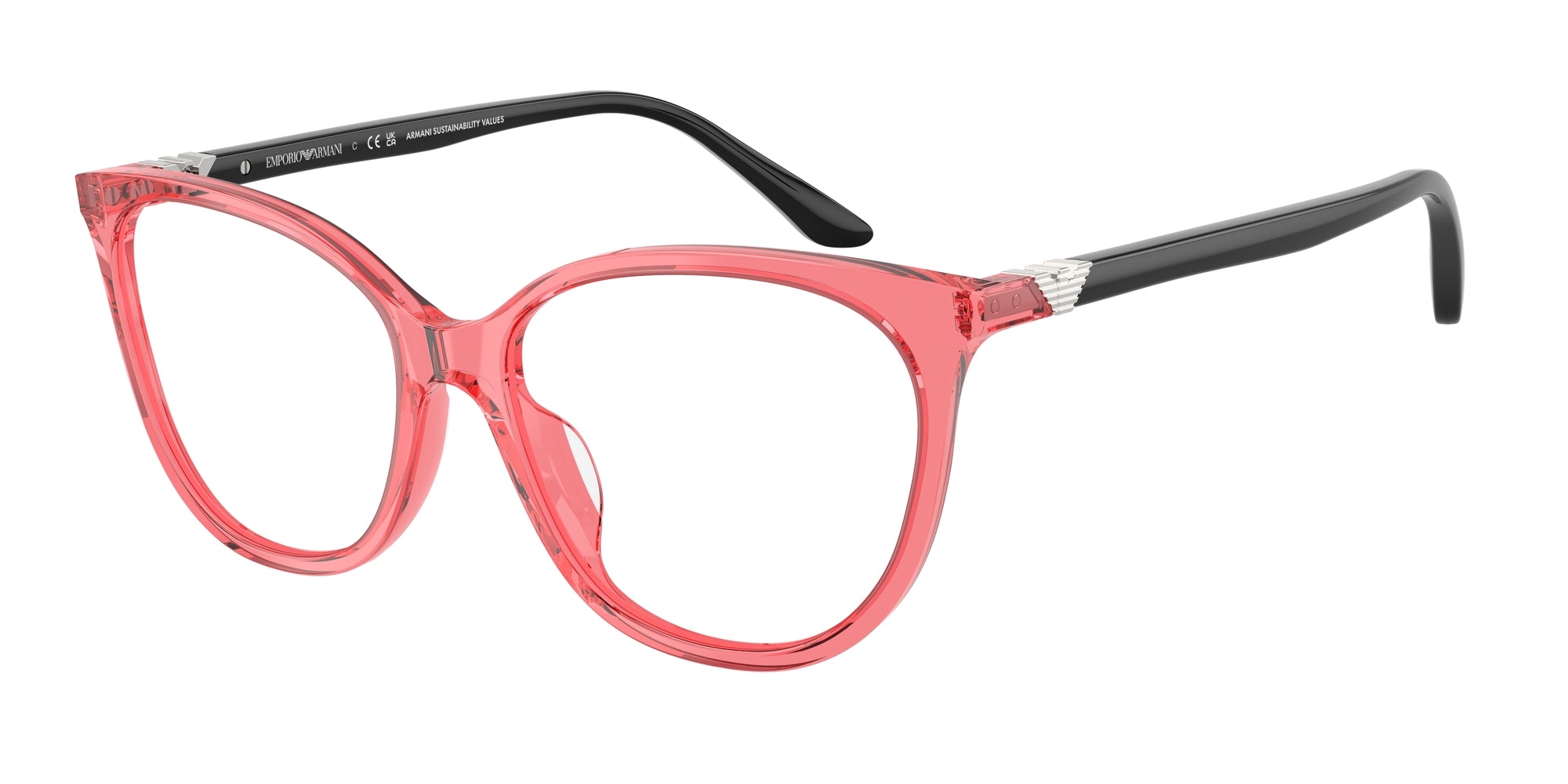 Emporio Armani Donna Emporio Armani EA3249U 6198 Montature da vista Acetato Rosso Cat Eye Normale