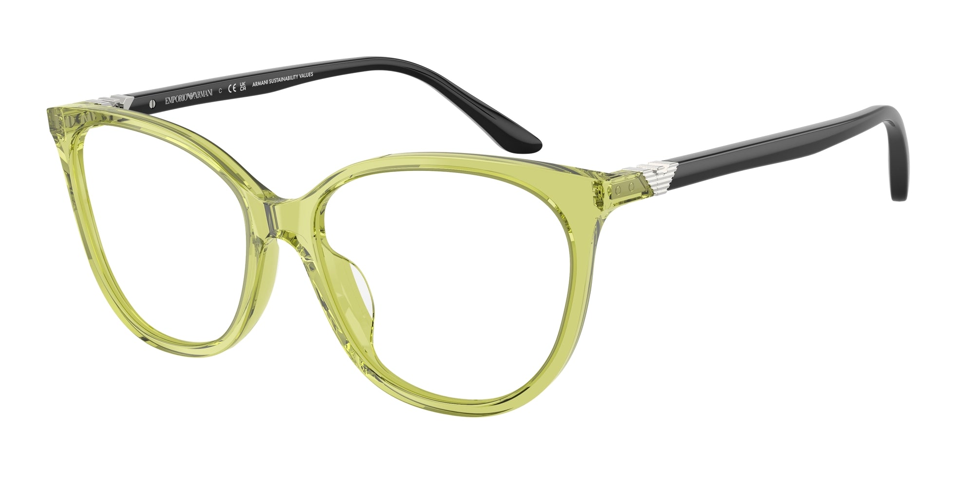 Emporio Armani Donna Emporio Armani EA3249U 6199 Montature da vista Acetato Verde Cat Eye Normale Emporio Armani Donna Emporio Armani EA3249U 6199 Montature da vista Acetato Verde Cat Eye Normale