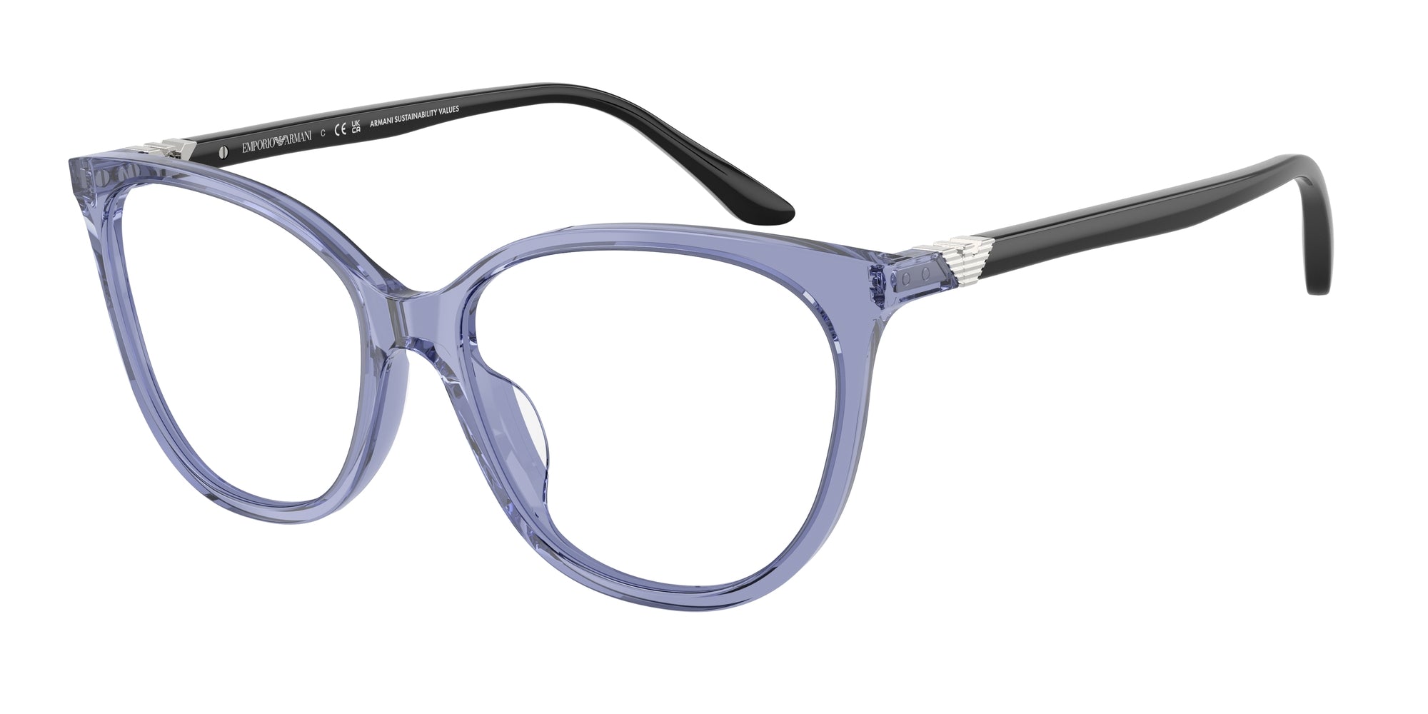 Emporio Armani Donna Emporio Armani EA3249U 6200 Montature da vista Acetato Blu Cat Eye Normale Emporio Armani Donna Emporio Armani EA3249U 6200 Montature da vista Acetato Blu Cat Eye Normale