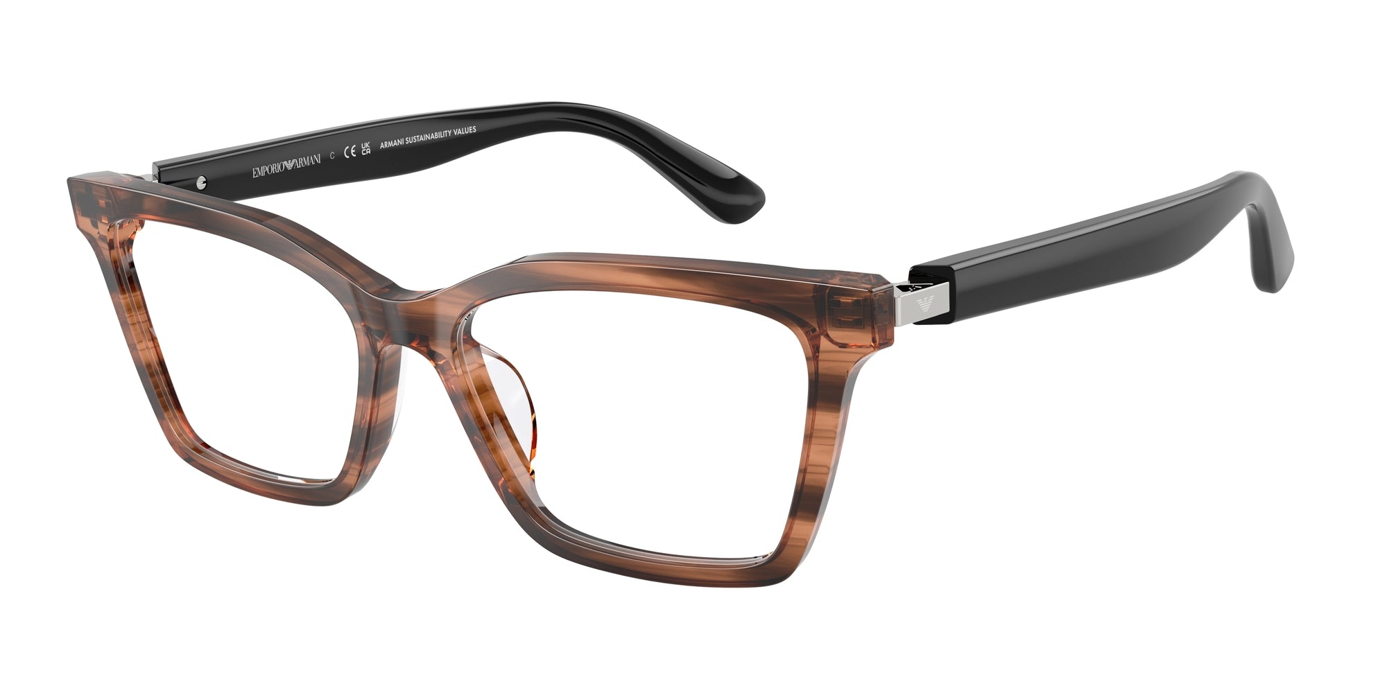 Emporio Armani Donna Emporio Armani EA3261U 6266 Montature da vista Acetato Marrone Farfalla Normale Emporio Armani Donna Emporio Armani EA3261U 6266 Montature da vista Acetato Marrone Farfalla Normale