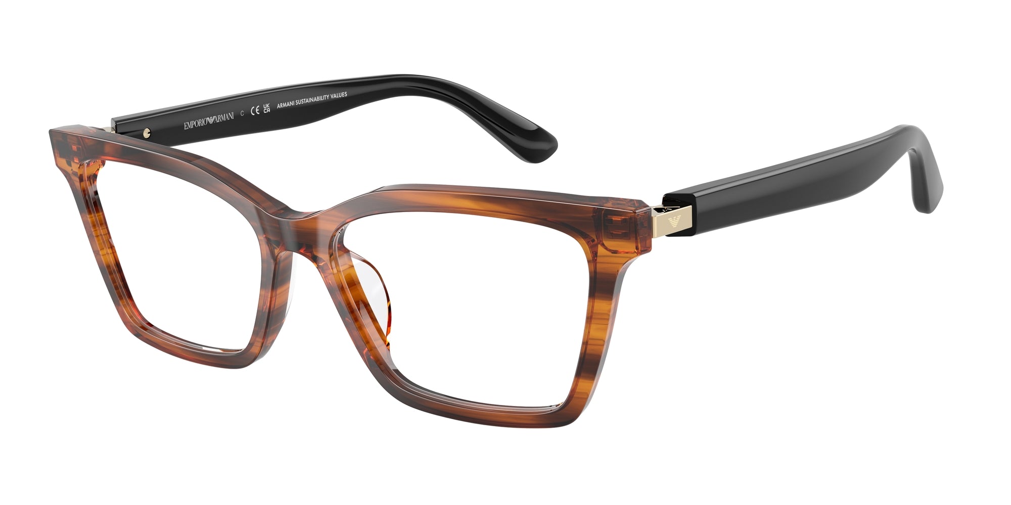 Emporio Armani Donna Emporio Armani EA3261U 6268 Montature da vista Acetato Giallo Farfalla Normale