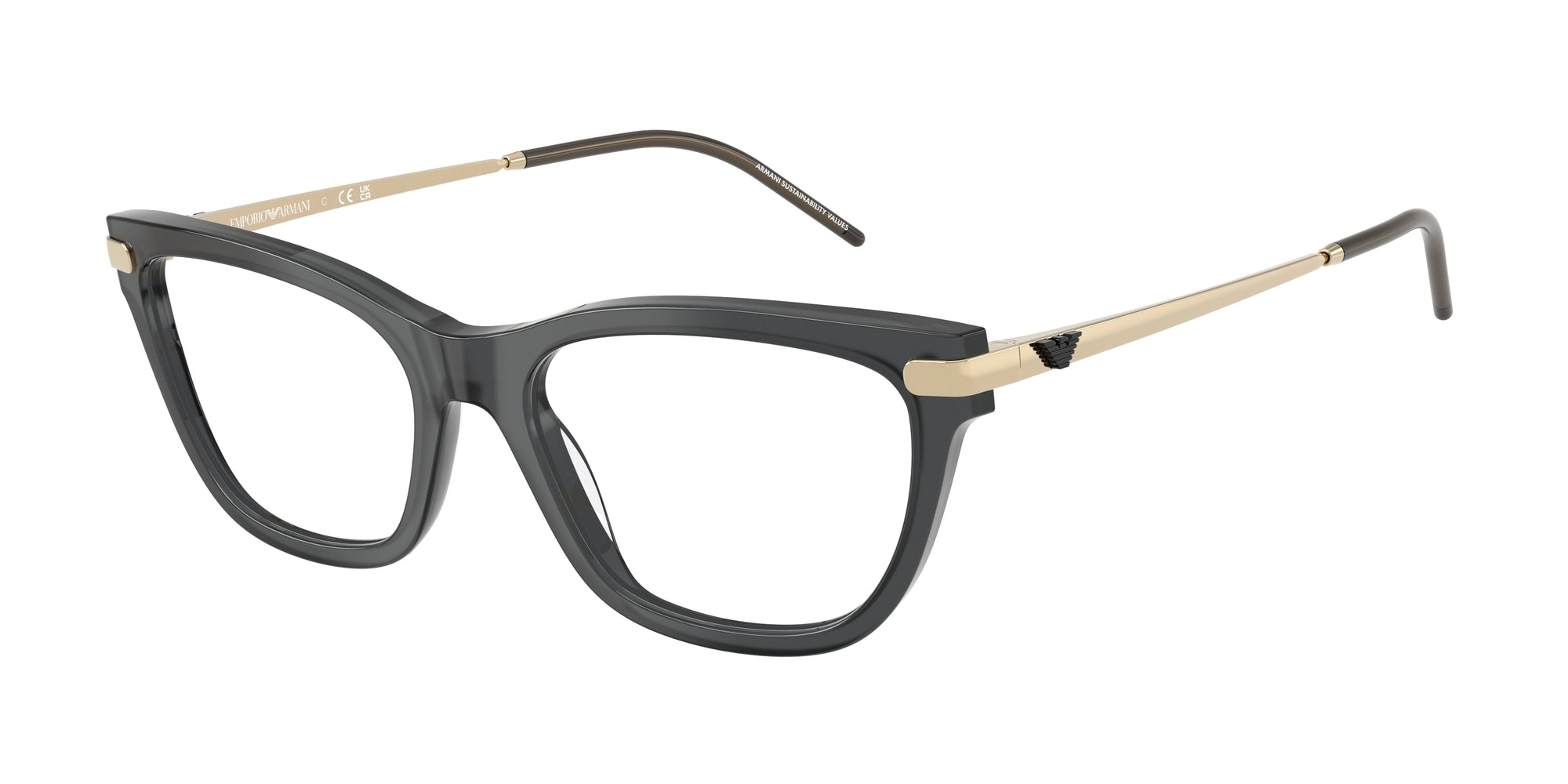 Emporio Armani Donna Emporio Armani EA3262 6262 Montature da vista Acetato Grigio Cat Eye Normale